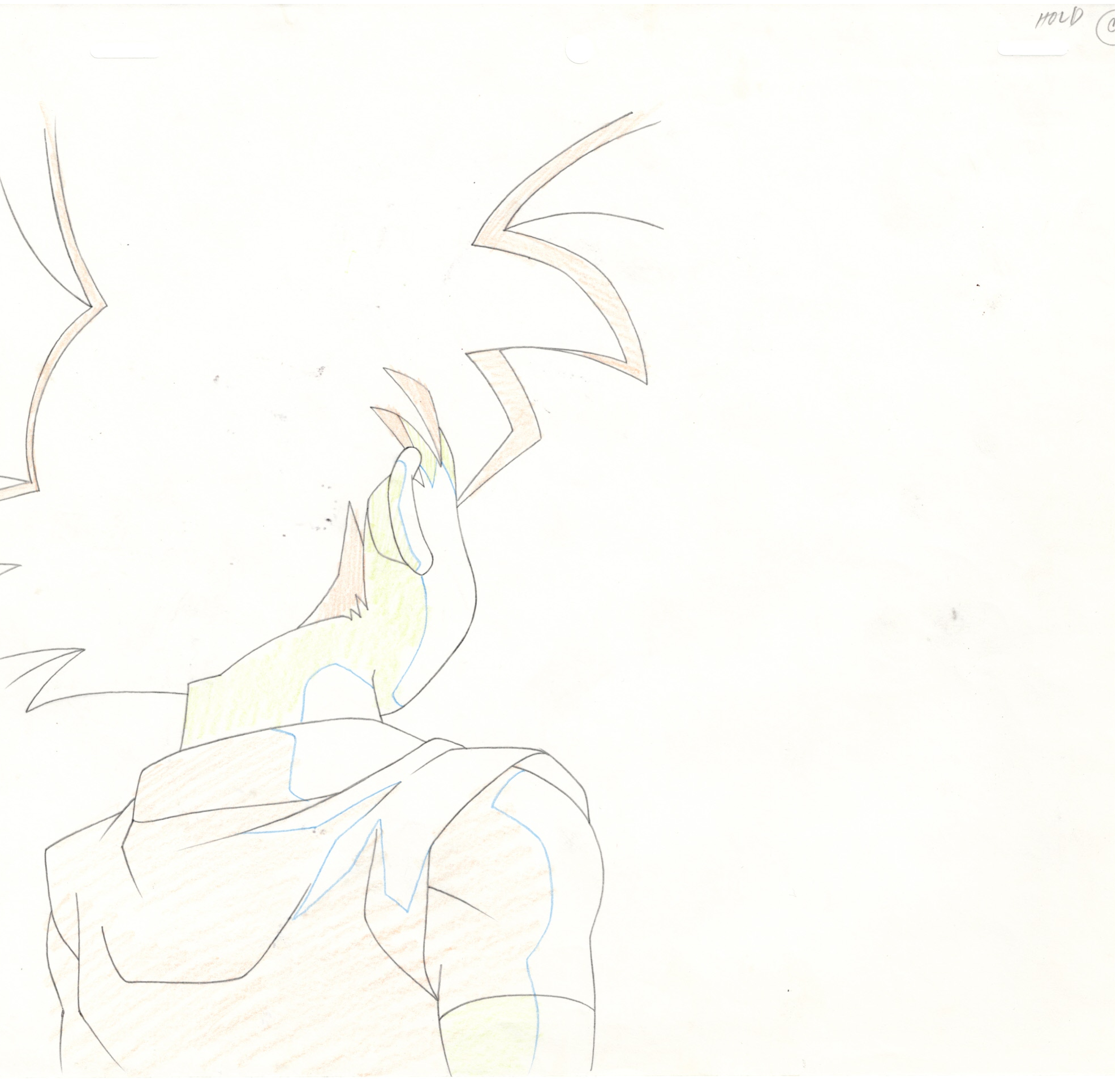 Dragonball Original cel, drawing, and background