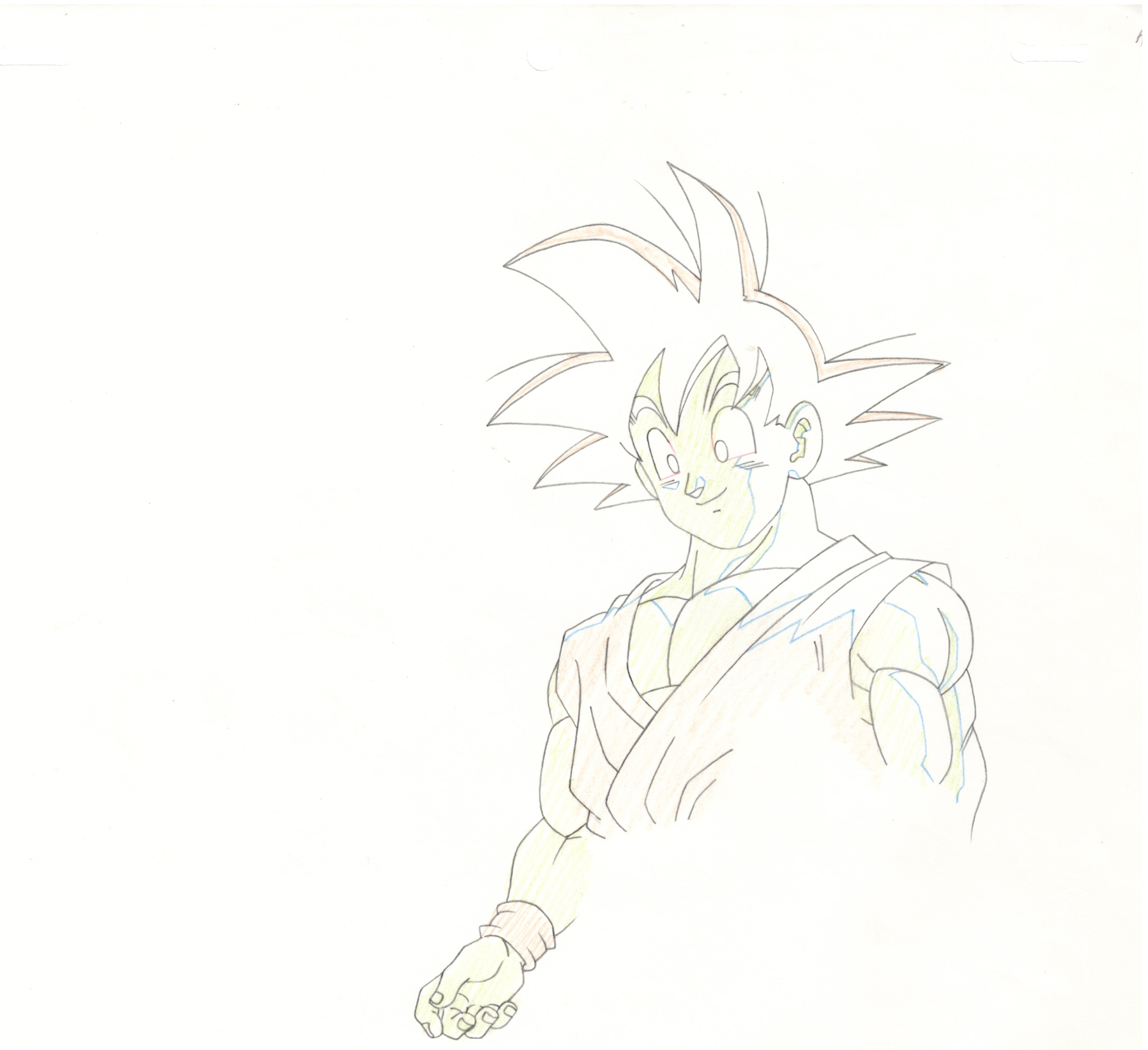 Dragonball Original cel, drawing, and background