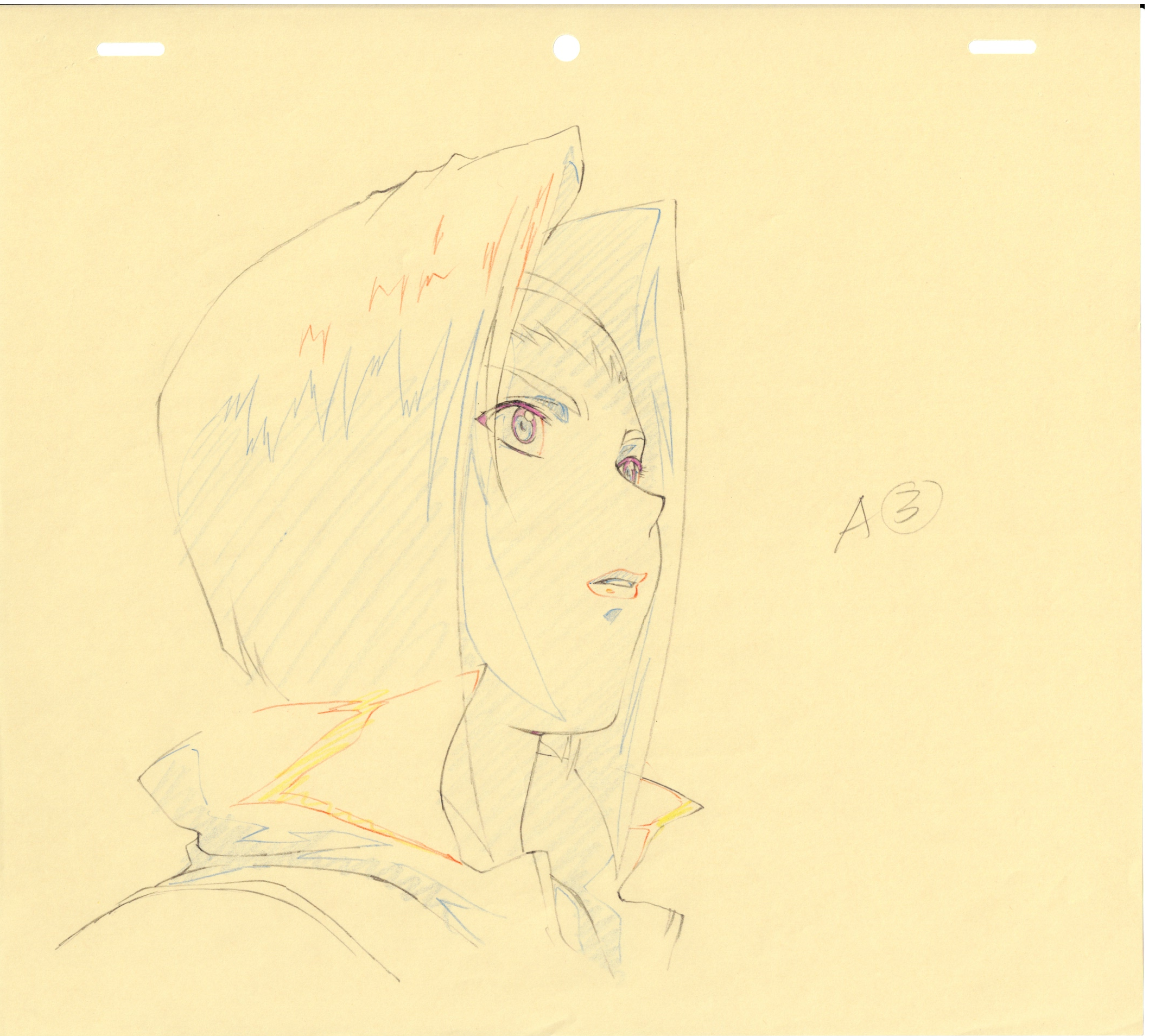 Cowboy Bebop Original Drawing (Faye Valentine) 3 pages Set