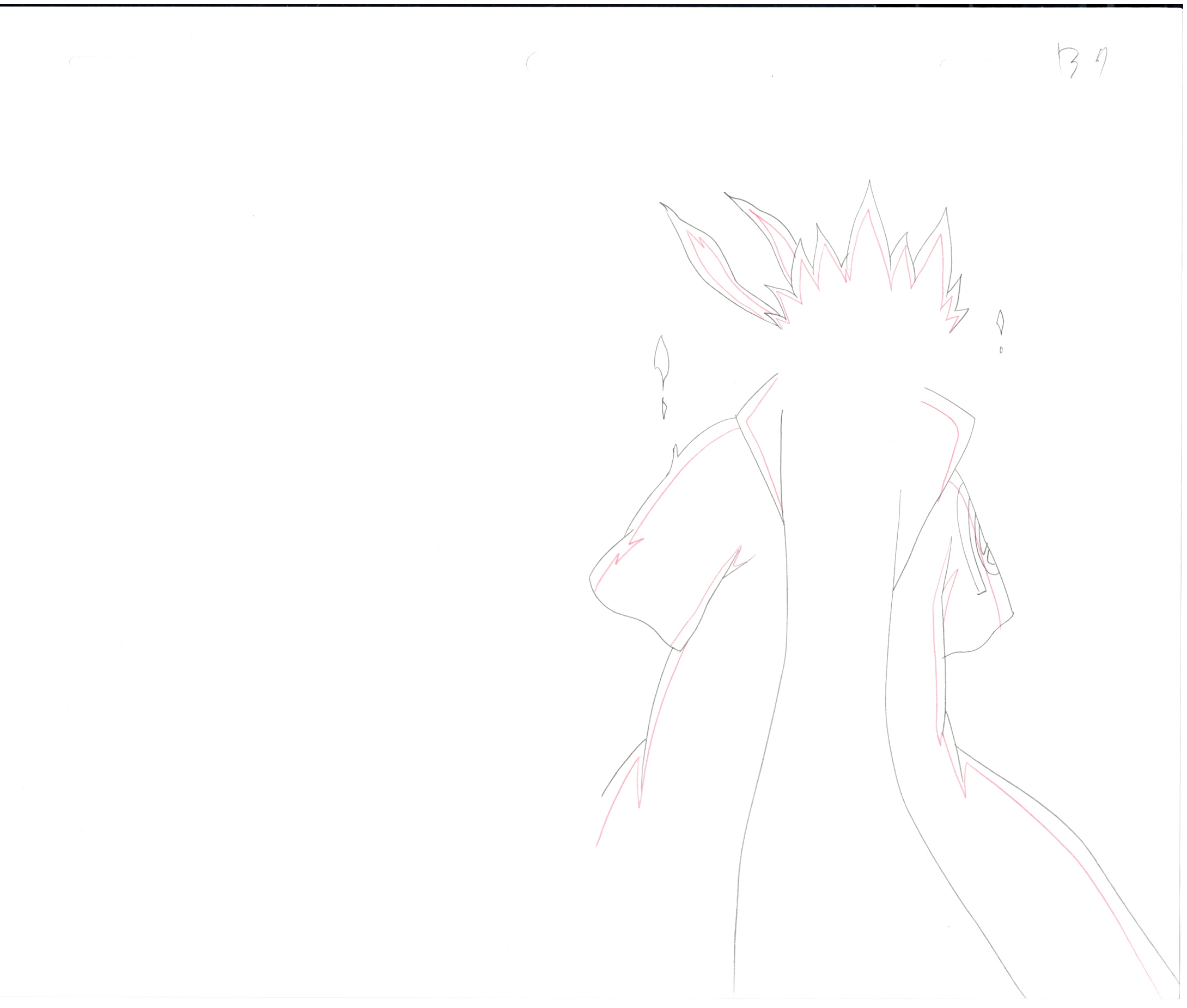 Naruto Original Sketch (Minato Namikaze) 9 pages Set