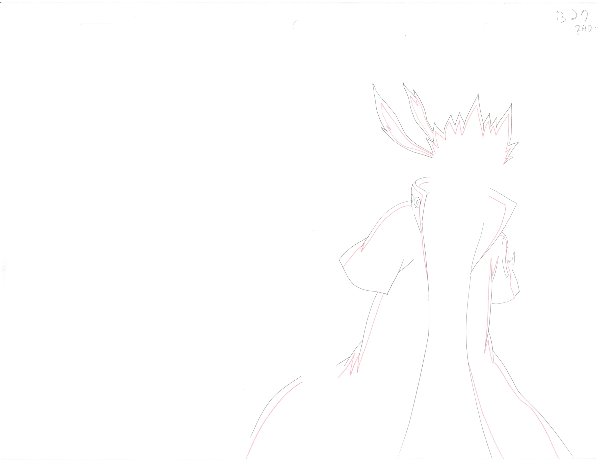 Naruto Original Sketch (Minato Namikaze) 9 pages Set