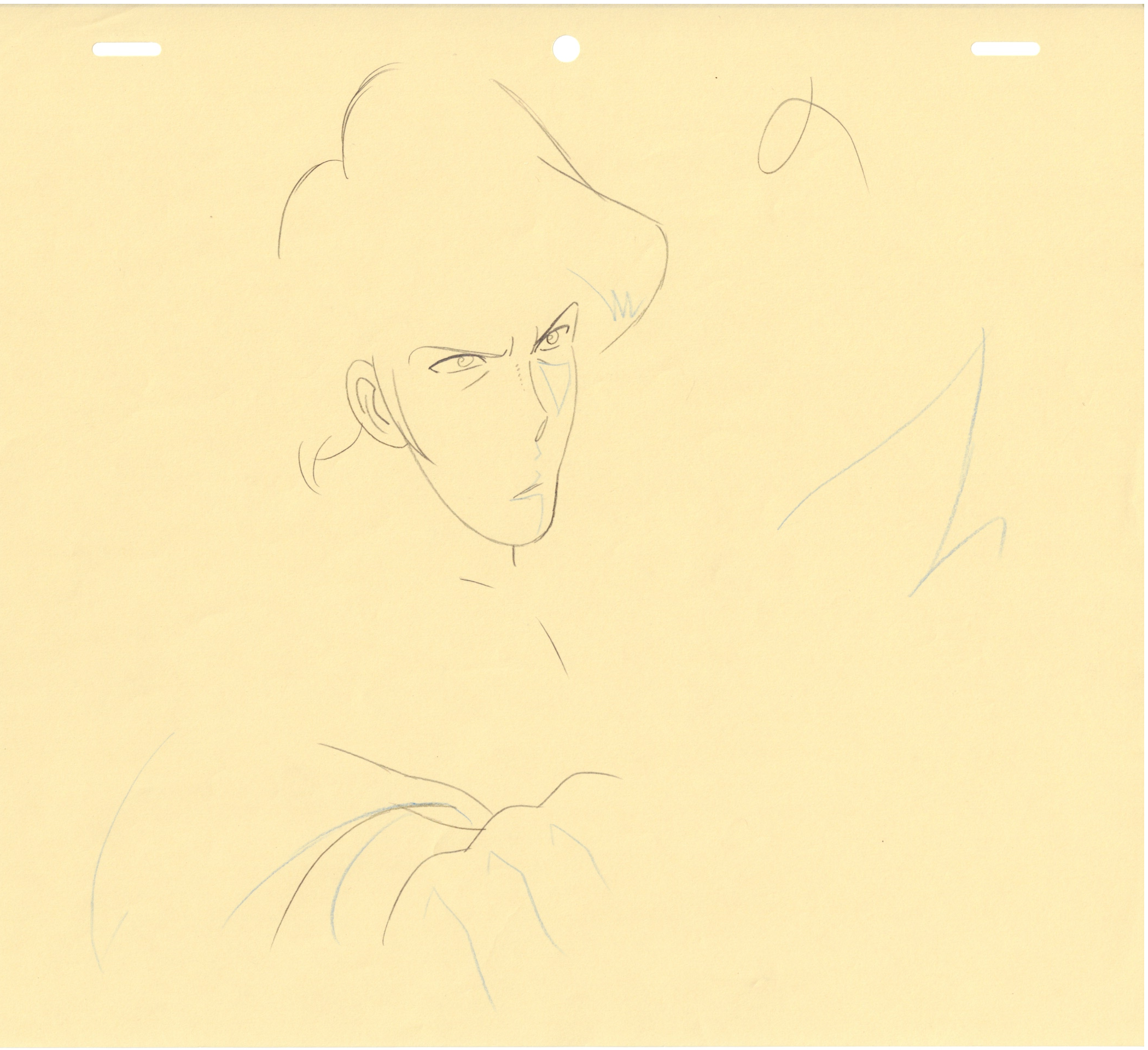 Lupin III Original Sketch (Ishikawa Goemon) 3 pages Set