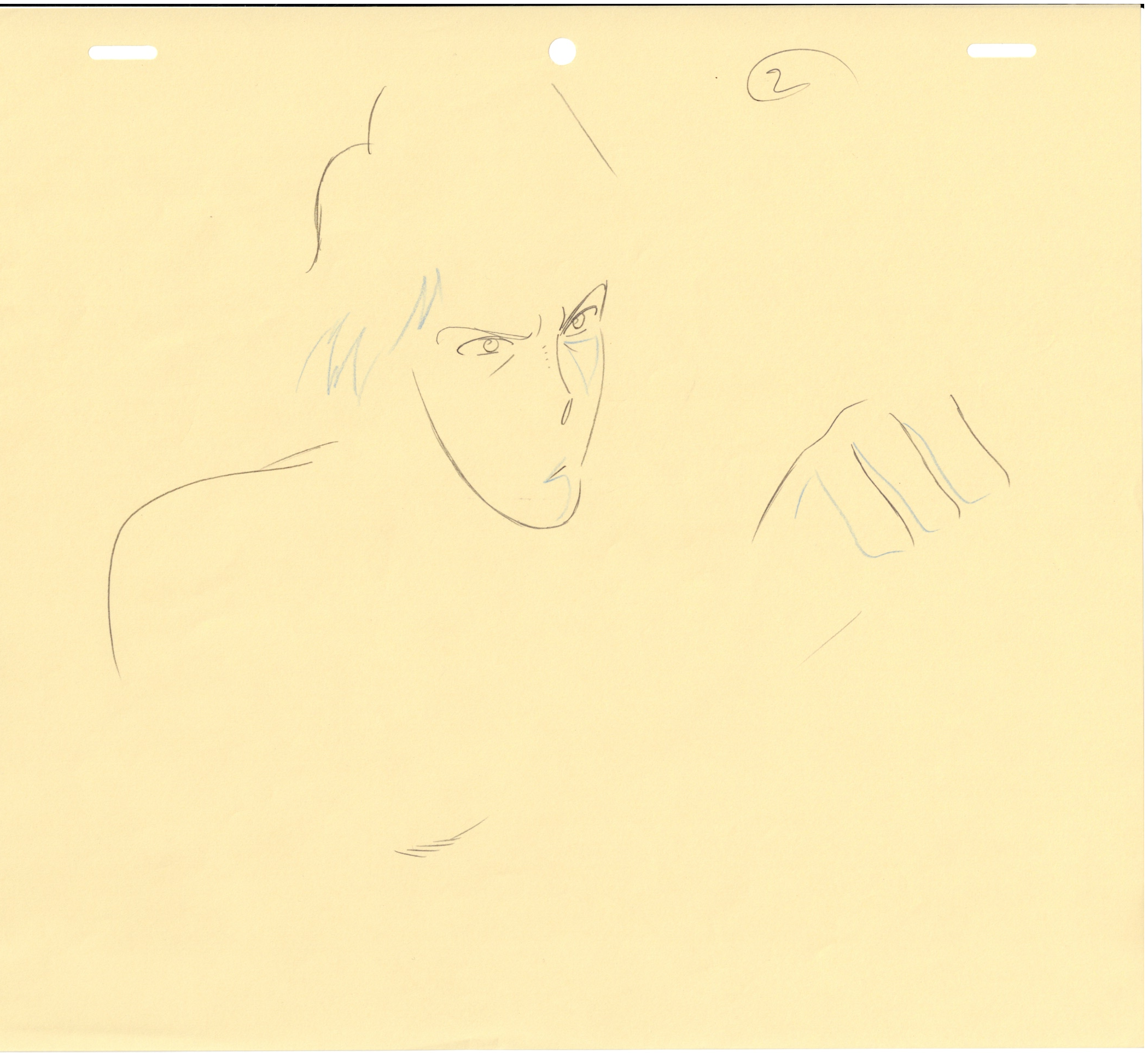 Lupin III Original Sketch (Ishikawa Goemon) 2 pages Set