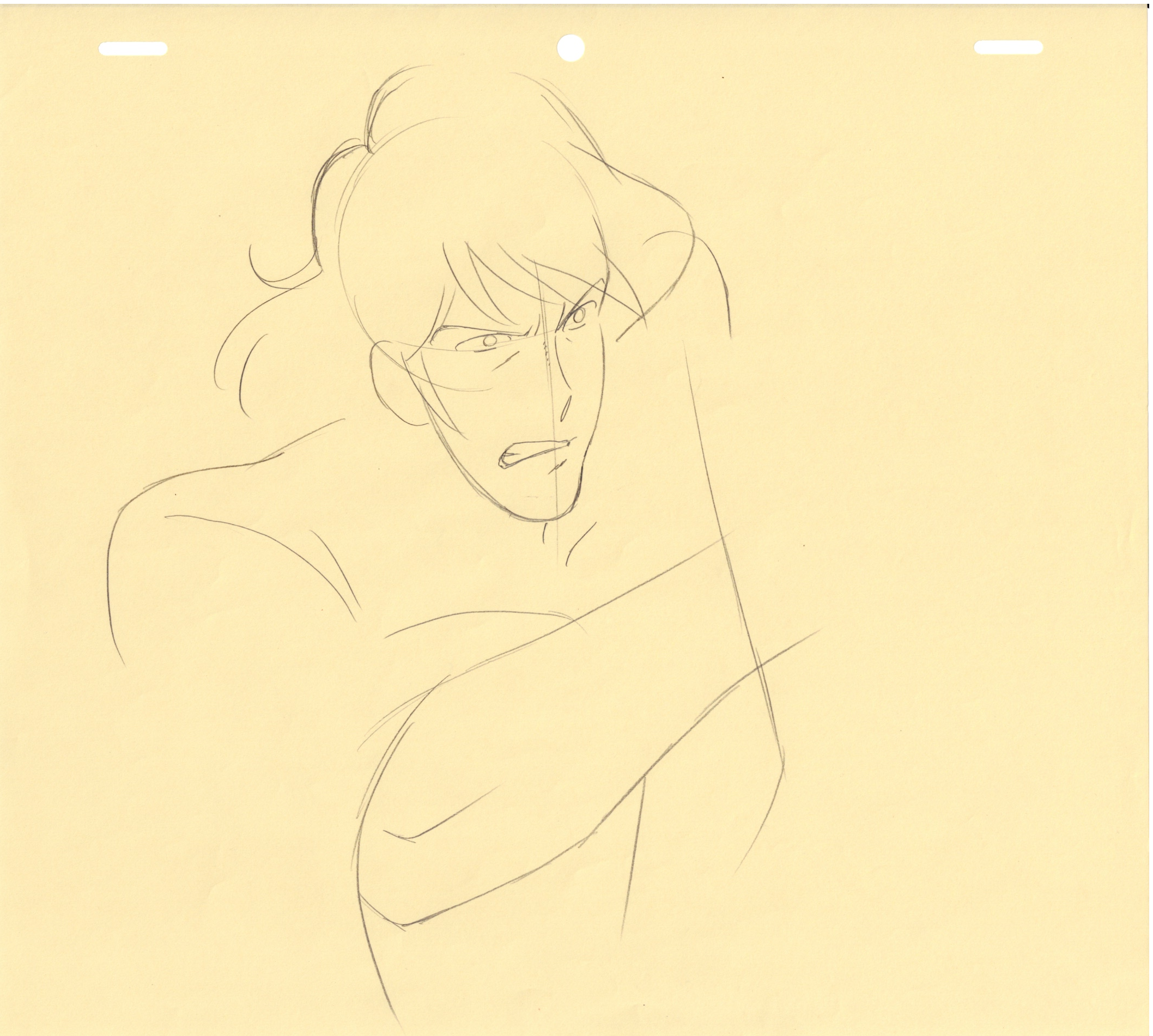 Lupin III Original Sketch (Ishikawa Goemon) 5 pages Set