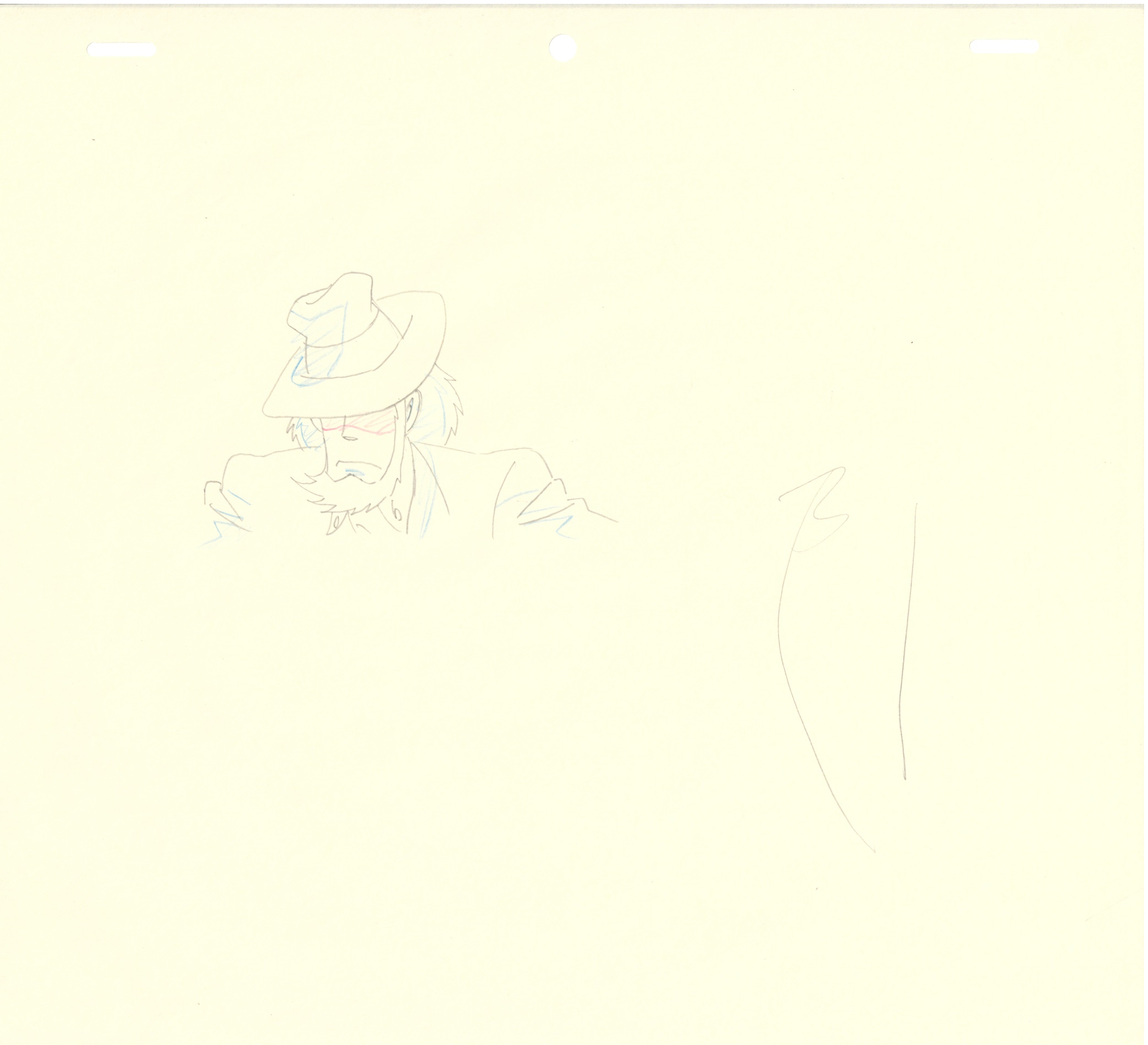 Lupin III Original Sketch (Daisuke Jigen) 12 pages Set