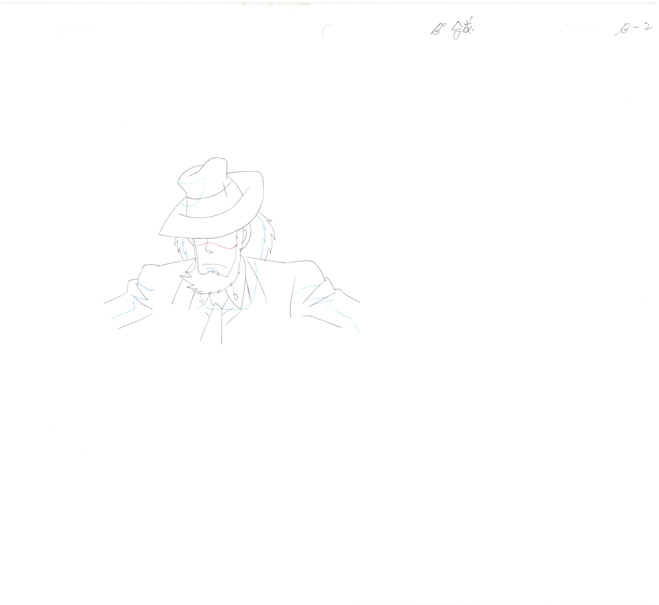 Lupin III Original Sketch (Daisuke Jigen) 12 pages Set