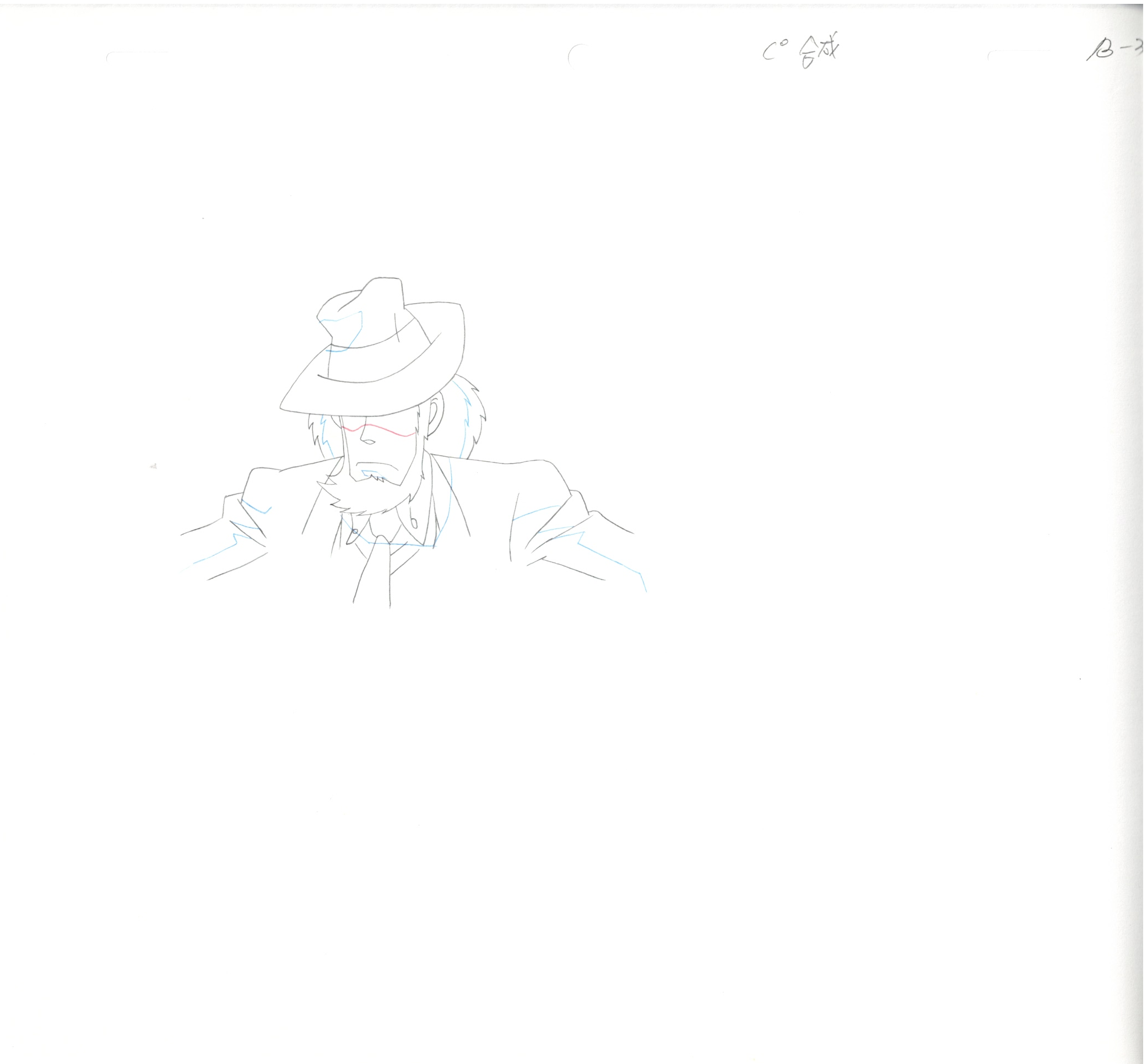 Lupin III Original Sketch (Daisuke Jigen) 12 pages Set