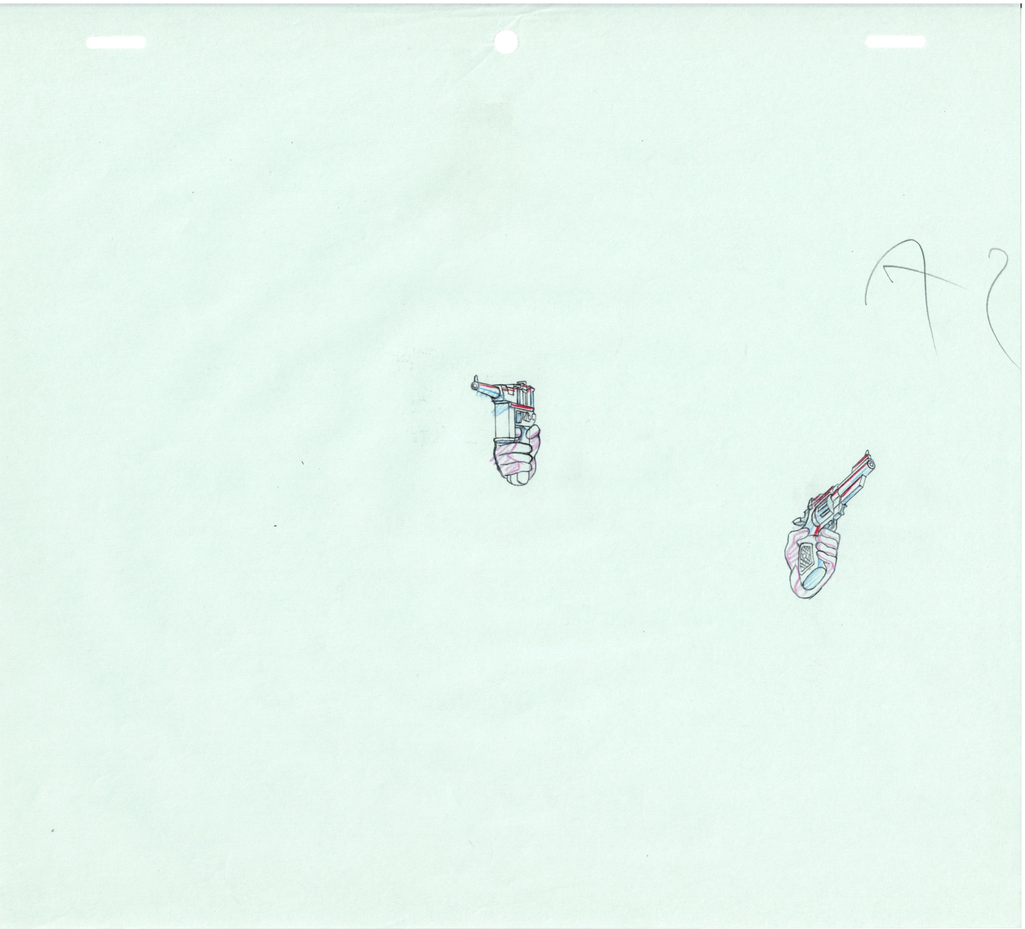 Lupin III Original Sketch (Misha) 4 pages Set