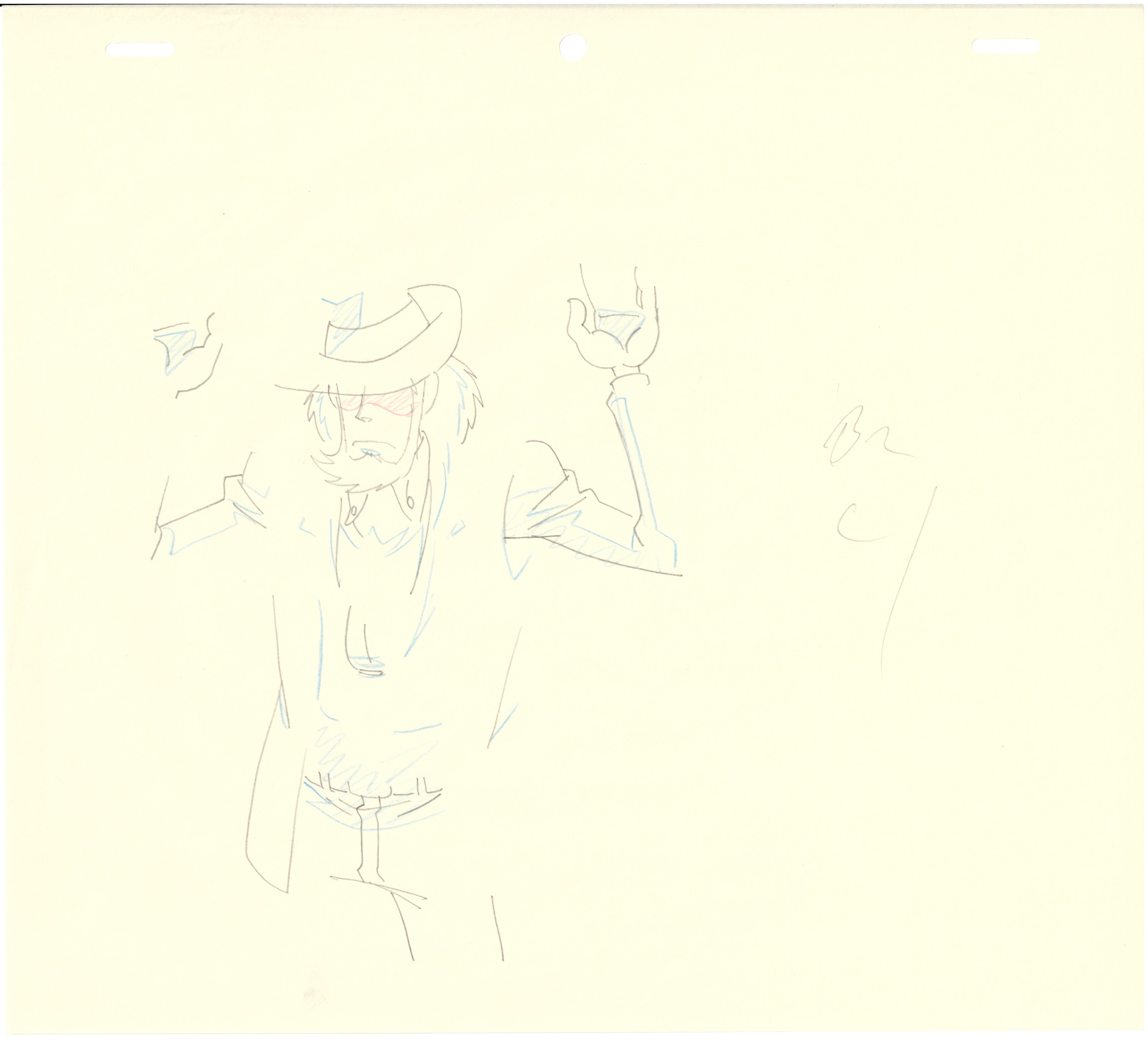 Lupin III Original Sketch (Daisuke Jigen) 12 pages Set