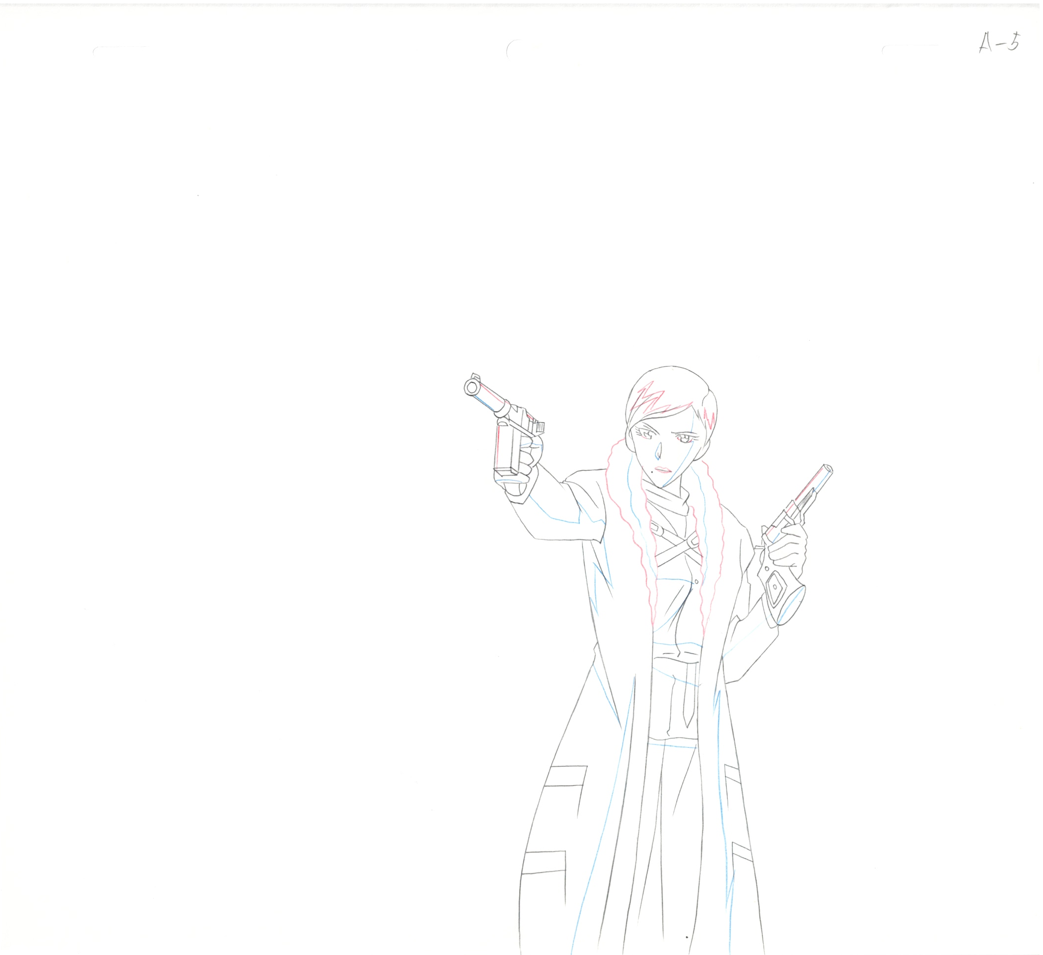 Lupin III Original Sketch (Misha) 6 pages Set