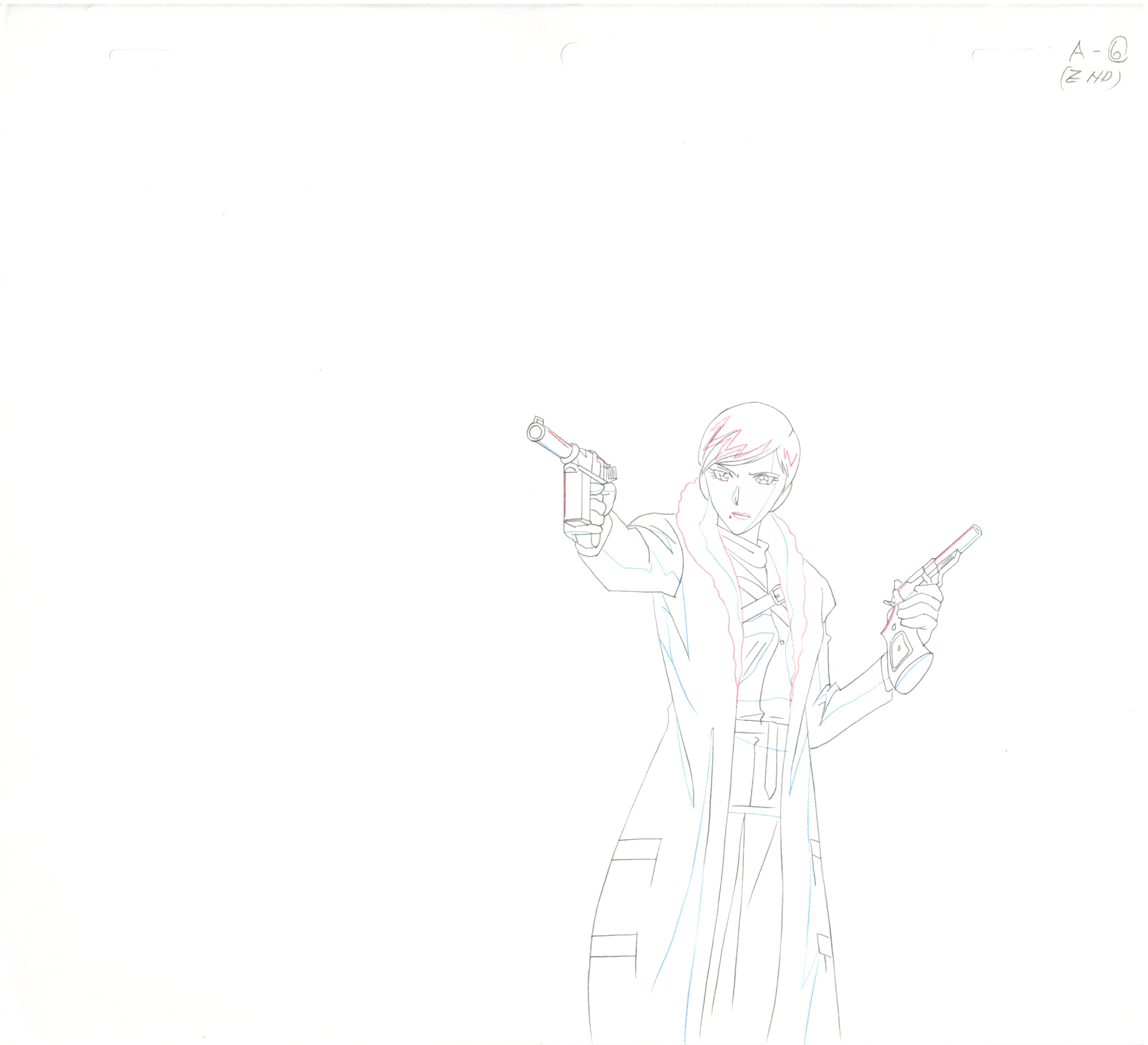 Lupin III Original Sketch (Misha) 6 pages Set