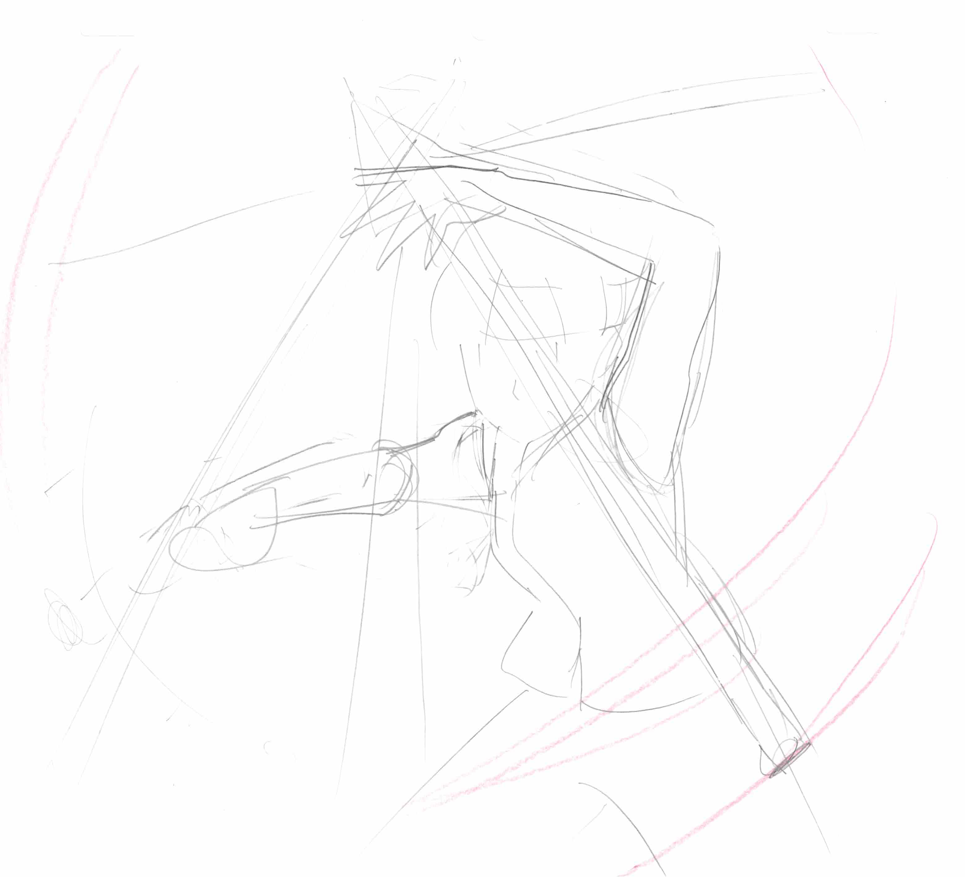 Naruto Original Sketch (Tenten) 5-page Set