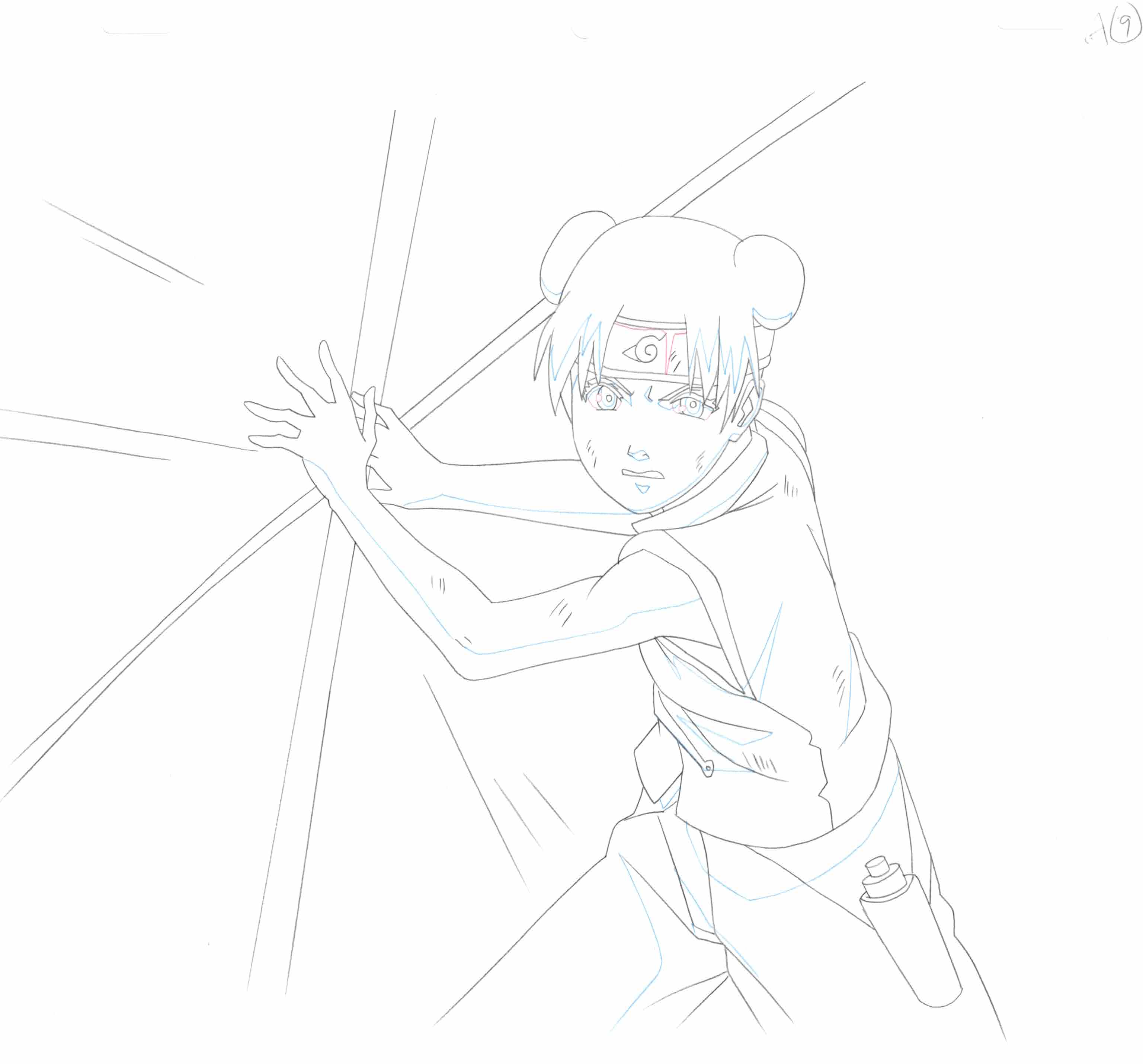 Naruto Original Sketch (Tenten) 4-page Set