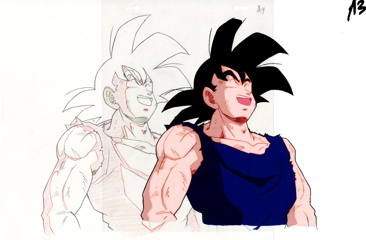 Dragonball Original Cel and Drawing (Son Goku)