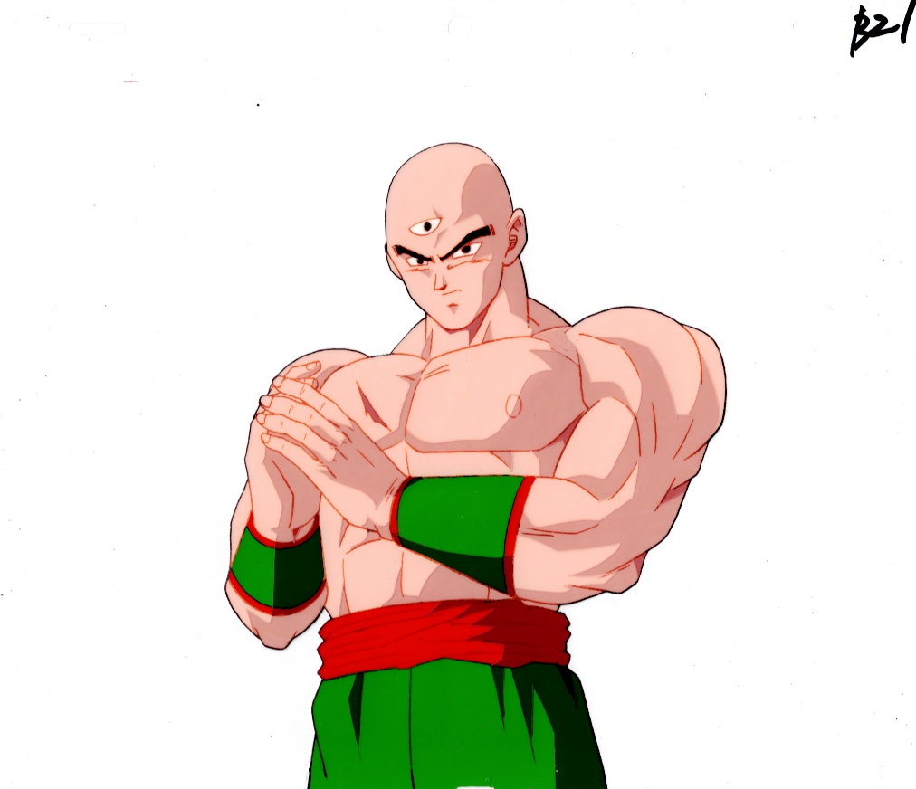 Dragonball Original Cel and Drawing (Tien Shinhan)