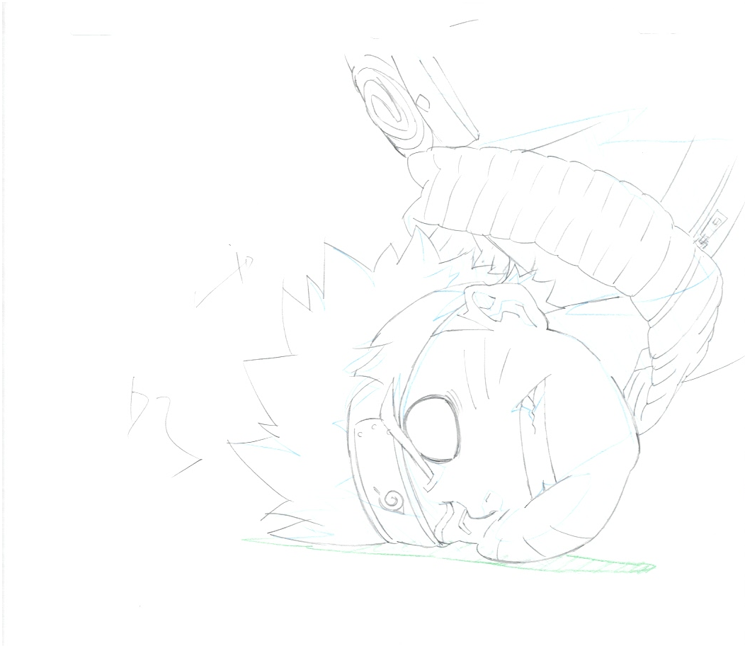 Naruto Shippuden Original Sketch (Naruto Uzumaki) 2-page Set