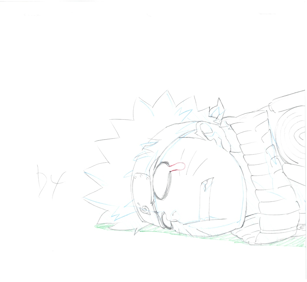 Naruto Shippuden Original Sketch (Naruto Uzumaki) 3-page Set