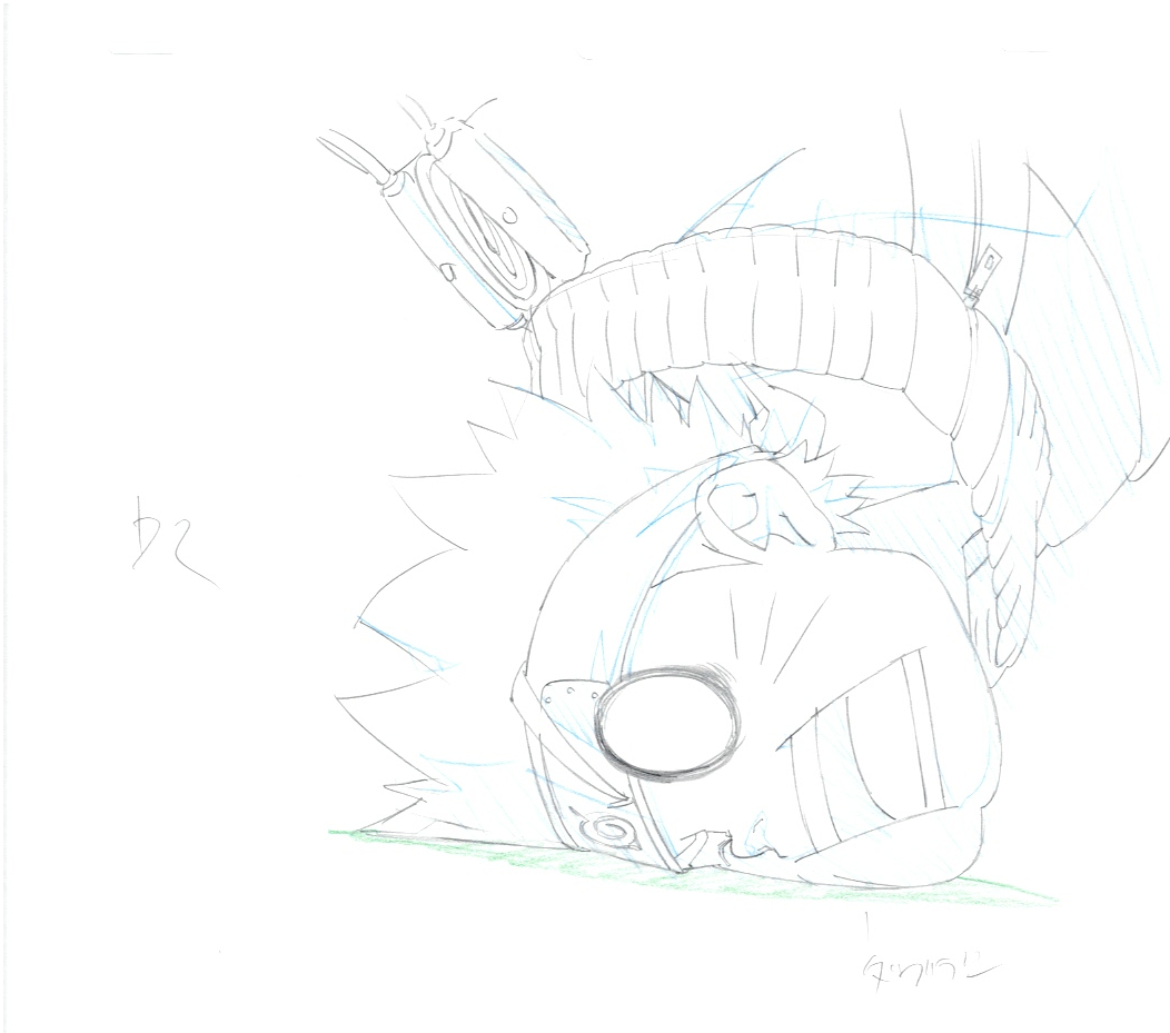 Naruto Shippuden Original Sketch (Naruto Uzumaki) 2-page Set