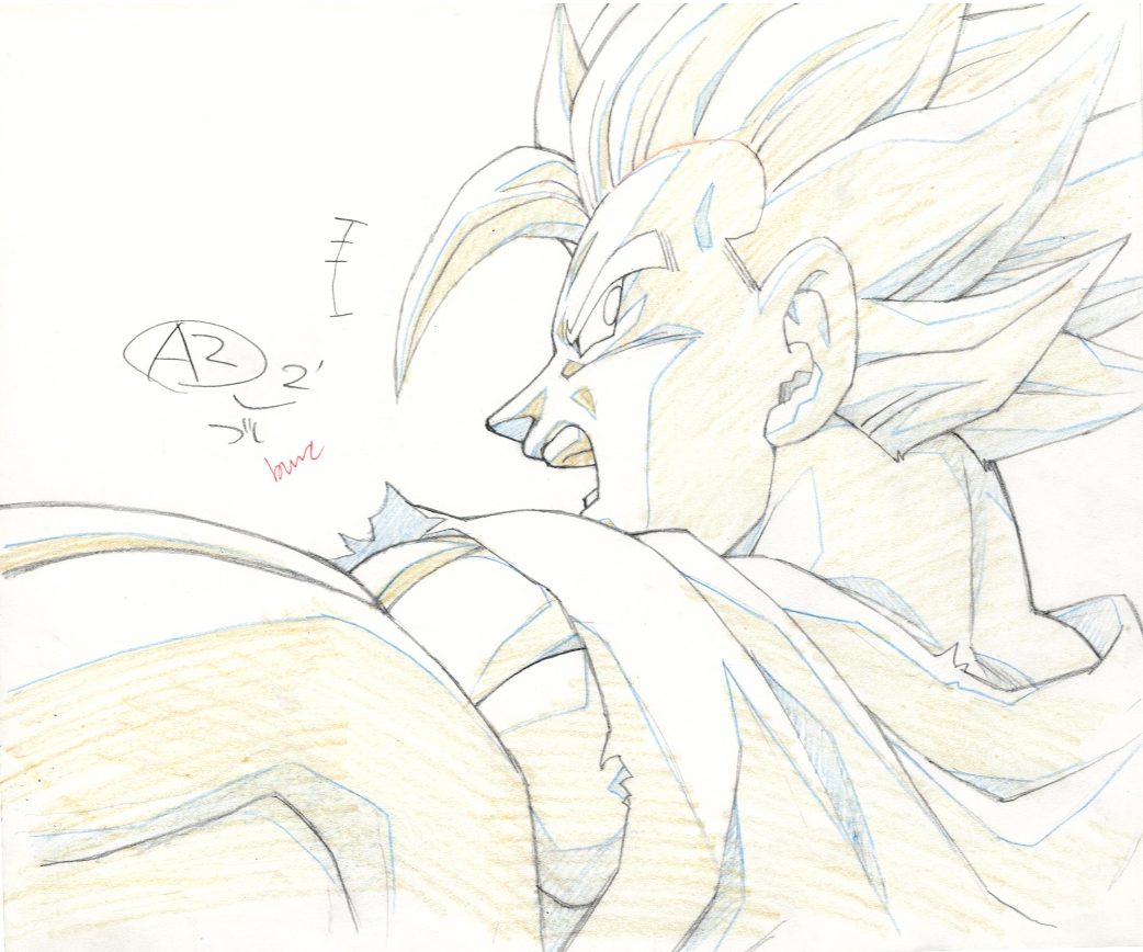 Dragonball Z Movie Original Drawing (Vegeta) 5 Page Set