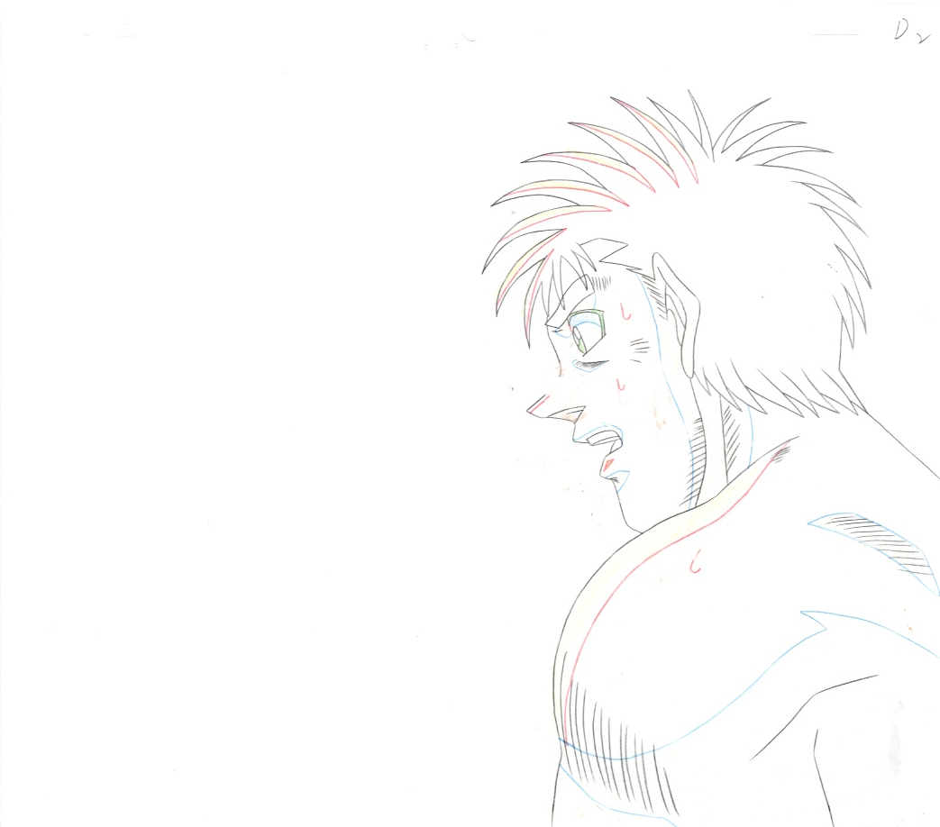 Hajime No Ippo Original Cel and Sketch (Ippo Makunouchi & Genji Kamogawa)
