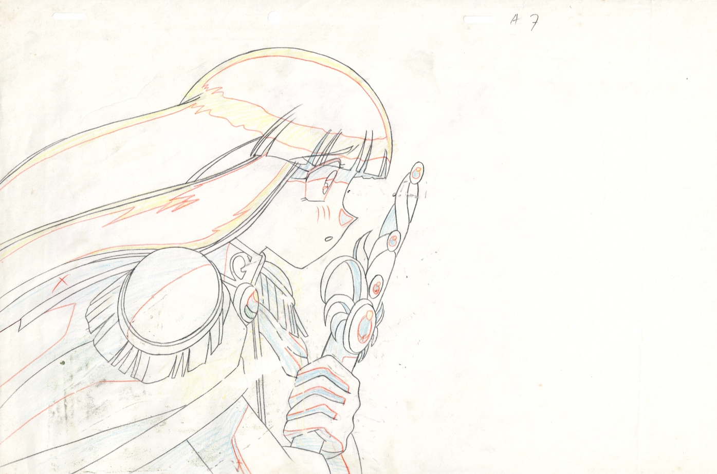 Slayers Original Sketch & Cel (Sylphiel Nells Ruda)