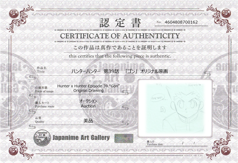 Hunter x Hunter Original Drawing (Gon)