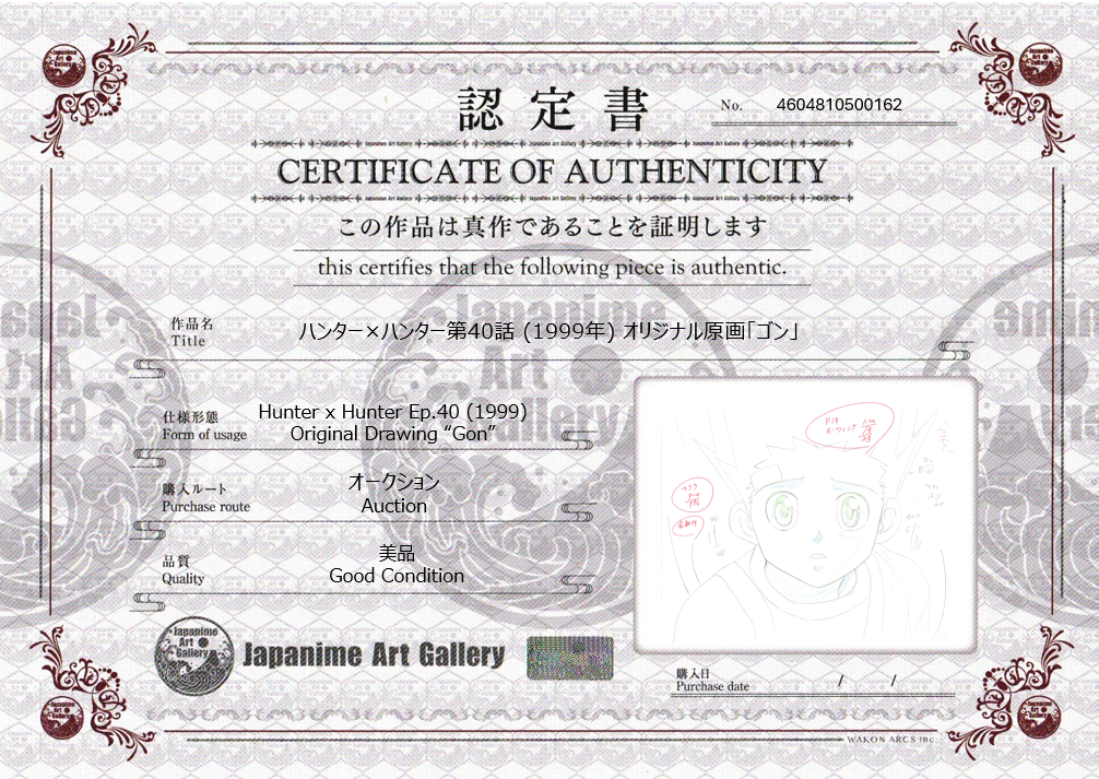 Dibujo original de Hunter x Hunter (Gon)