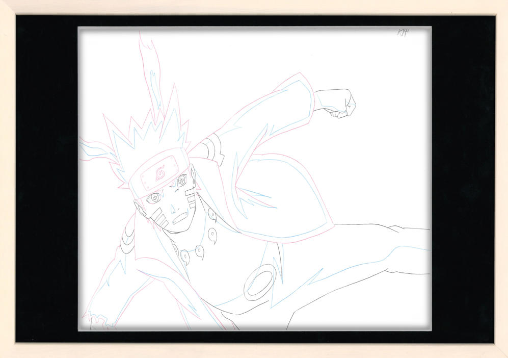 Naruto Shippuden Original Drawing (Naruto Uzumaki, Kaguya Otsutsuki) 4 pages set