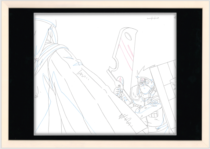 Naruto Original Sketch (Kakashi, Jinpachi) 2 pages Set