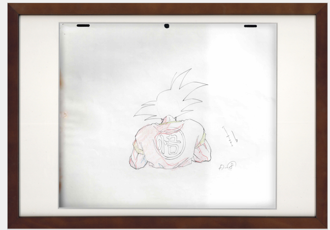 Juego de 4 páginas de dibujos originales de Dragon Ball Z (Son Goku)