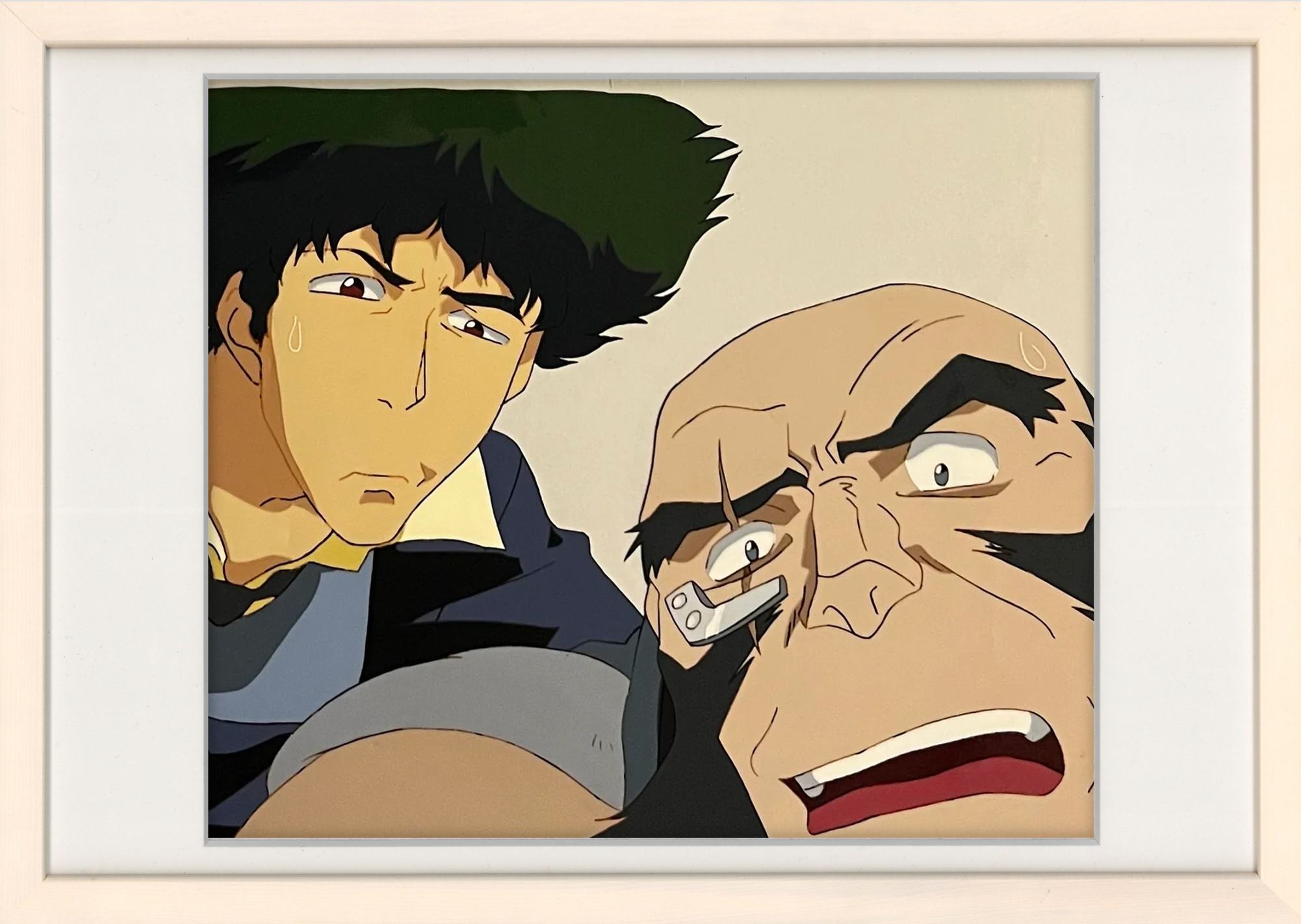 星际牛仔原版赛璐珞片和素描（斯派克·斯皮格尔和杰特·布莱克）