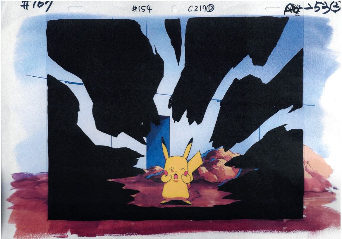 Pokémon Original Sketch & Cel (Pikachu)