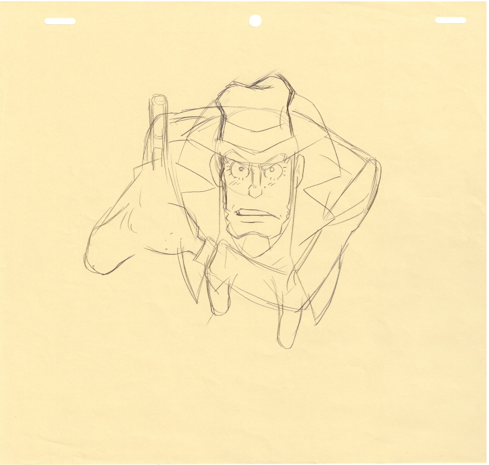 Lupin III Original Sketch (Zenigata) 2 Page Set