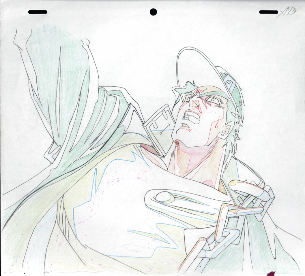 JoJo's Bizarre Adventure Original Cel, Drawing and Background (Kujo Jotaro)