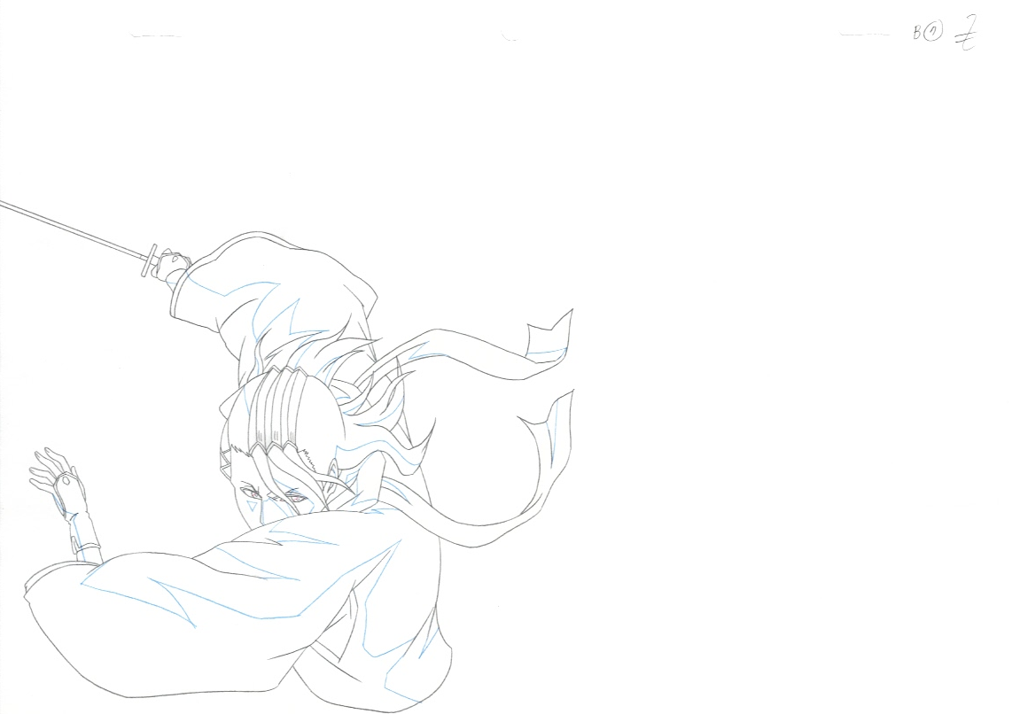 Bleach Original Drawing (Byakuya Kuchiki vs Koga Kuchiki) 9 pages Set