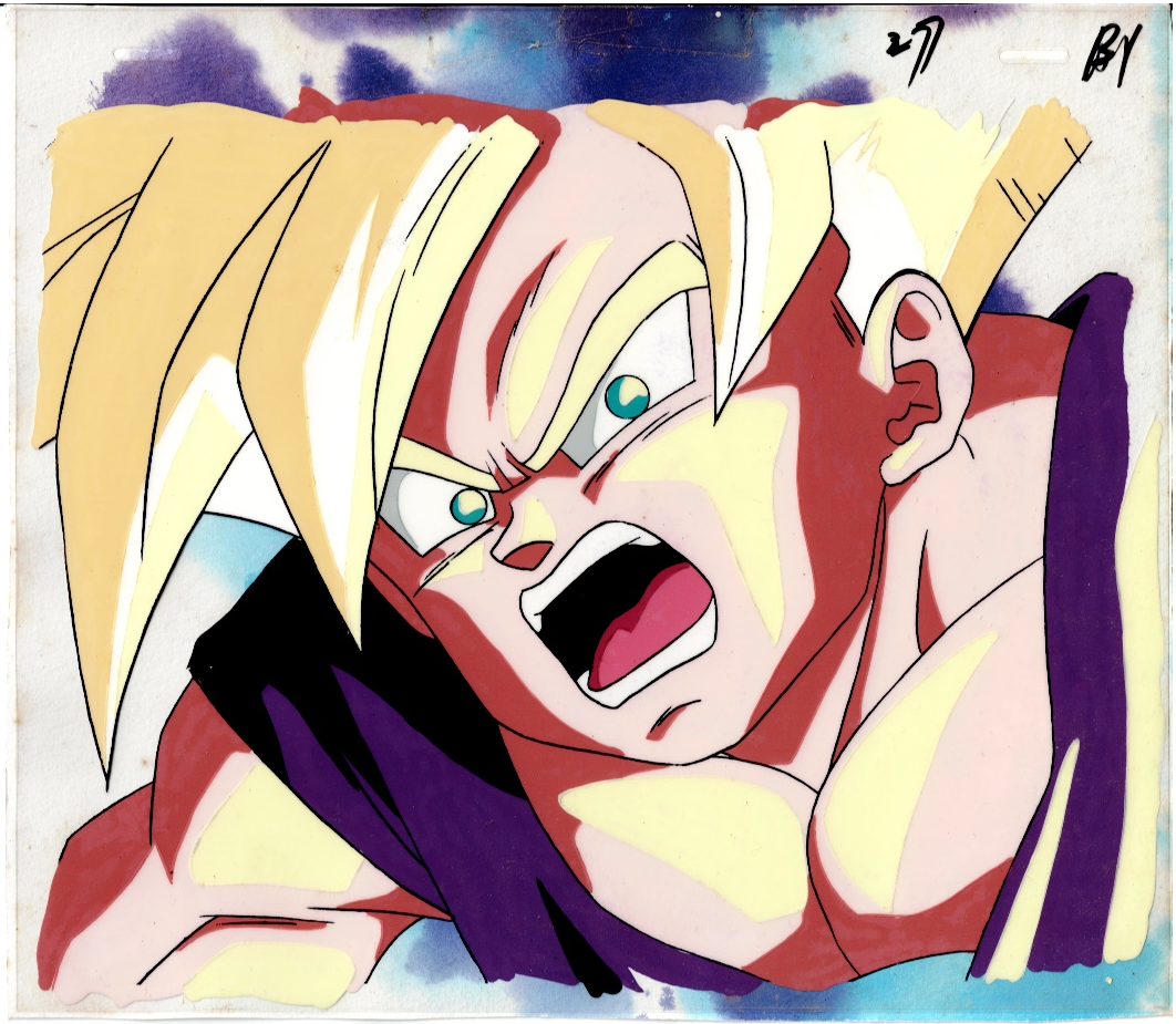 Dragon Ball Z Original Cel, Drawing, and Background 6-piece set (Gohan)