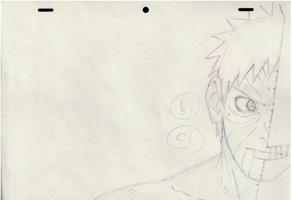 Naruto Shippuden: Bocetos originales (Obito) - Set de 2 páginas