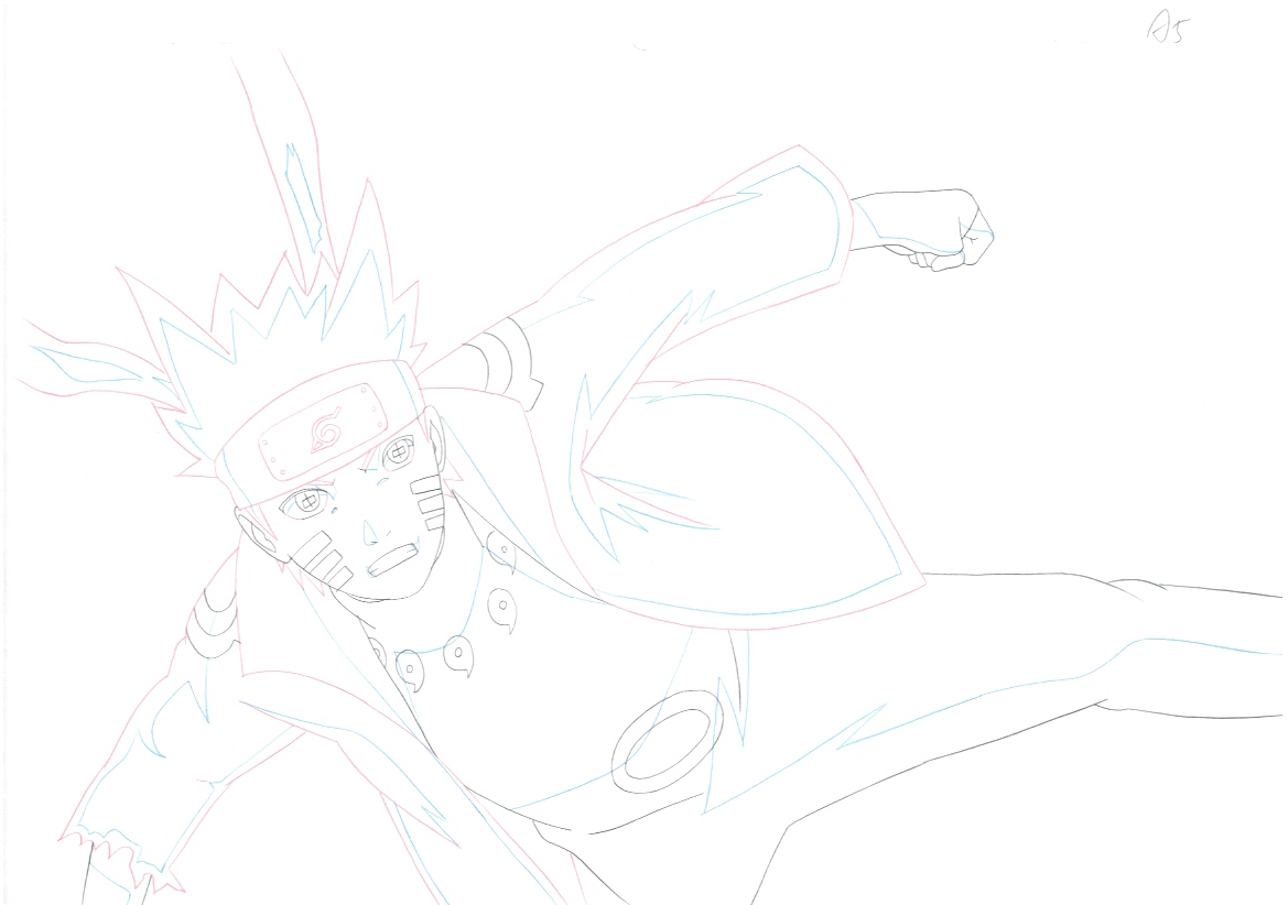 Naruto Shippuden Original Sketch (Naruto Uzumaki vs. Kaguya Otsutsuki) Set de 5 páginas