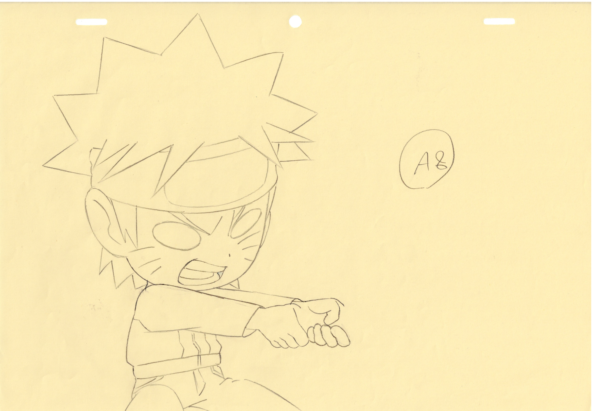 Naruto Original Drawing (Naruto Uzumaki ) 2-page Set