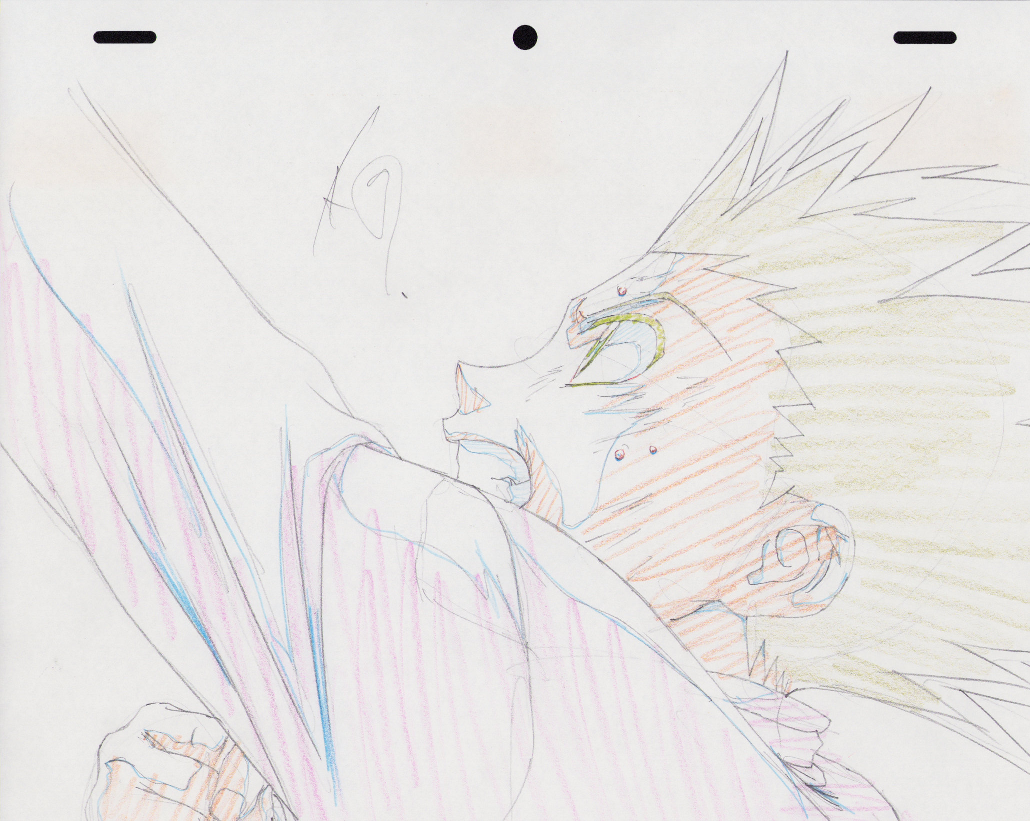 Ensemble de 2 pièces de genga original de Hunter x Hunter (série de 1999) (Gon Freecss)