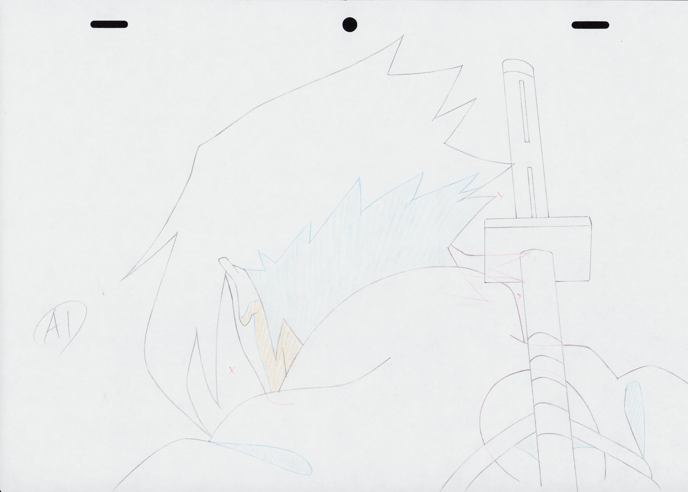 Naruto Shippuden genga original de 4 piezas set(Sasuke Uchiha)