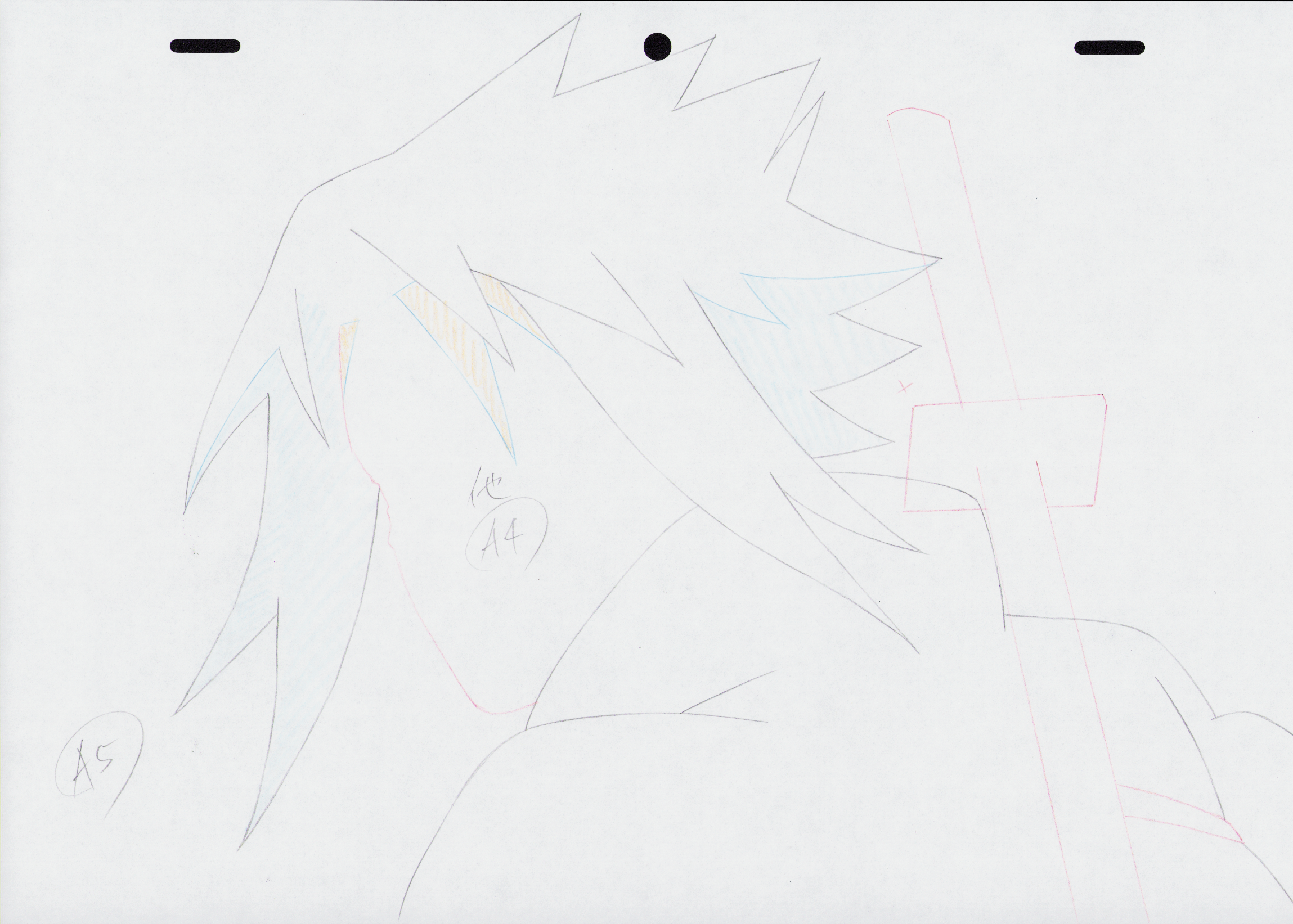 Naruto Shippuden genga original de 4 piezas set(Sasuke Uchiha)