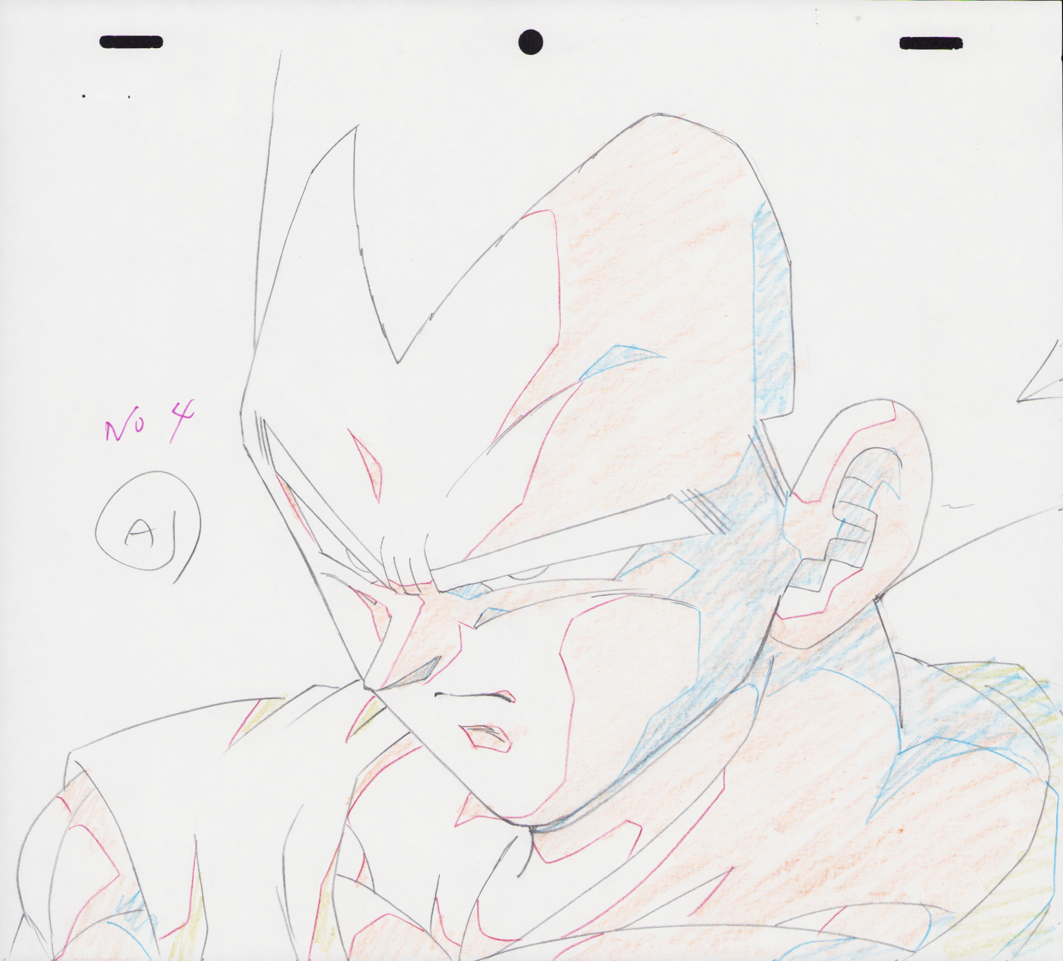 Set de 2 piezas de genga original de Dragon Ball (Vegeta)