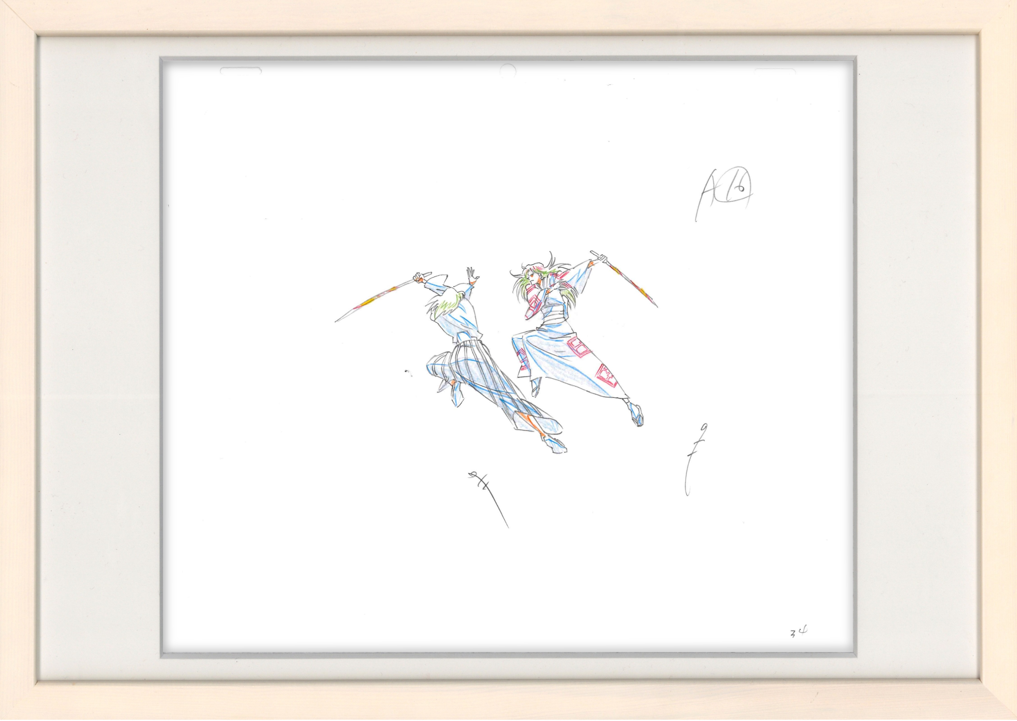 Lupin The Third: Angel Tactics Original Genga (Goemon Ishikawa, Tsujigiri Kaoru)