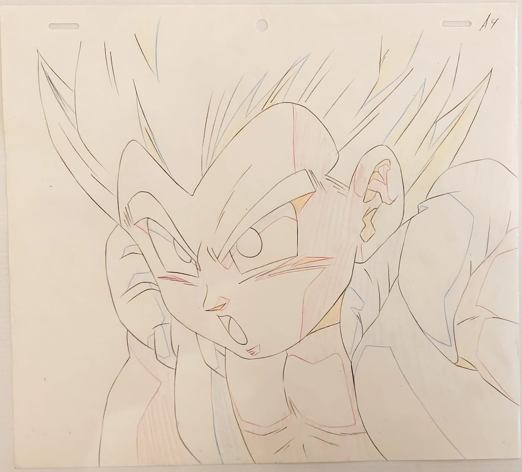 Dragon Ball Z Original Cel, Drawing and Background (Gotenks)