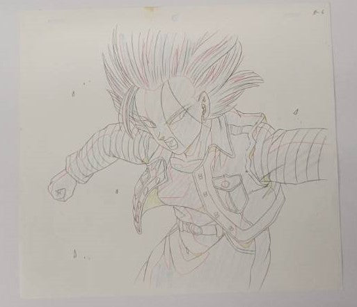 龙珠 Z 原画和草图（人造人 18 号）
