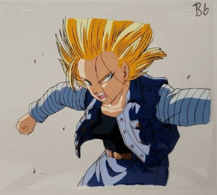 龙珠 Z 原画和草图（人造人 18 号）