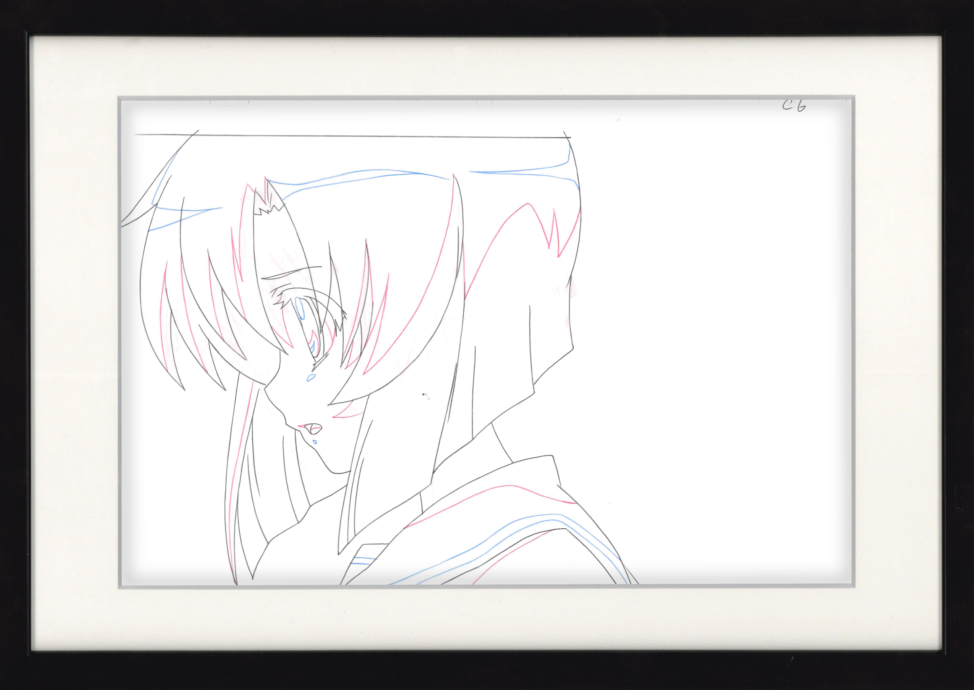 Higurashi When They Cry Original Layout, Douga & Timesheet (Ryugu Rena) 5-Page Set