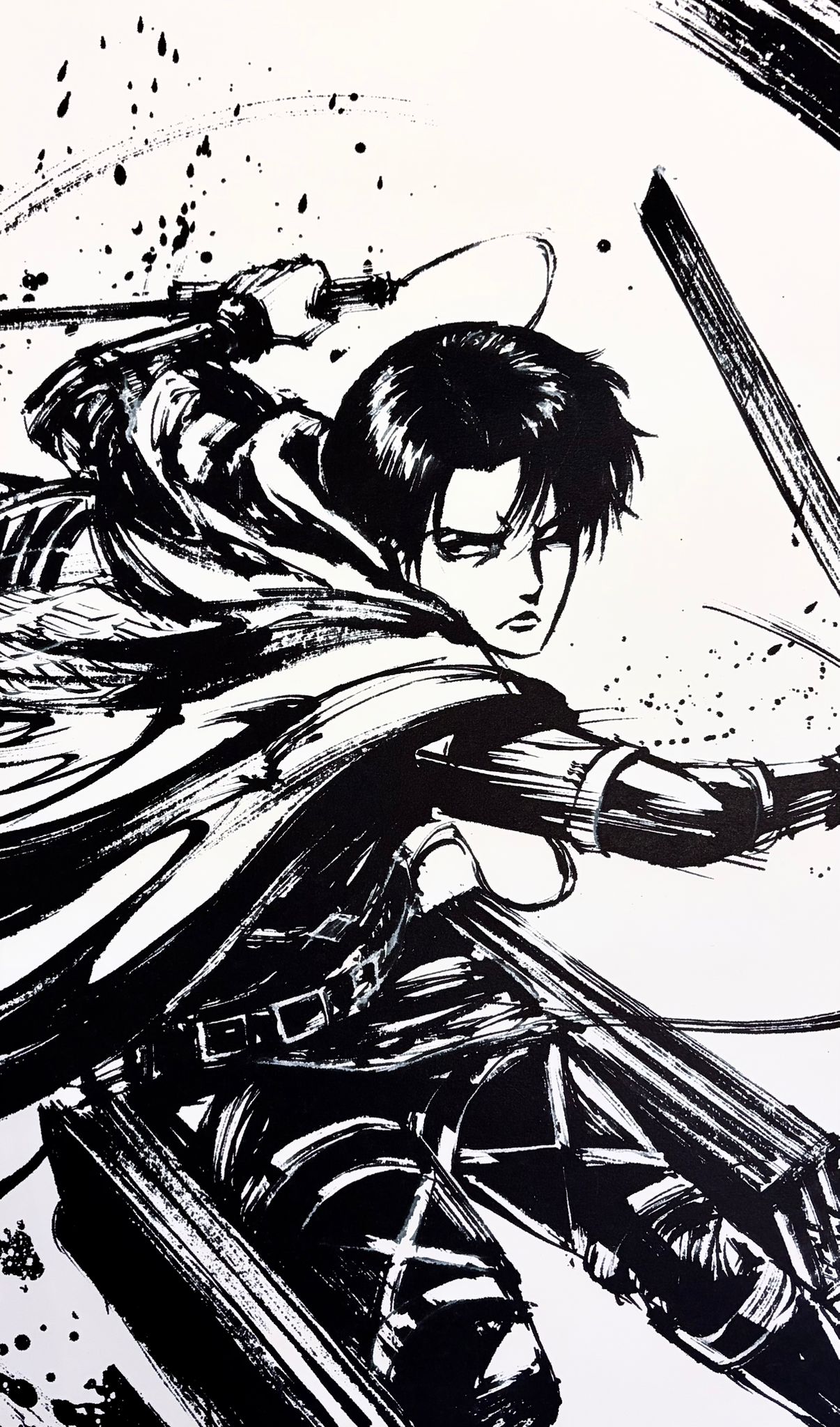 Attack on Titan Sumi-e Limited Reproduction (Levi Ackerman)