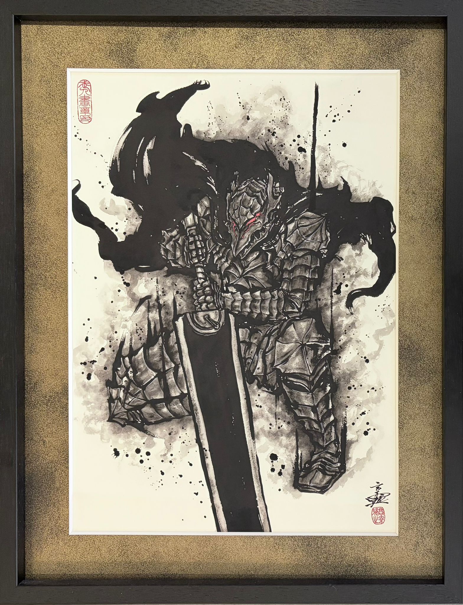 Berserk Limited Reproduction Sumi-e (Guts, Berserker Armor)